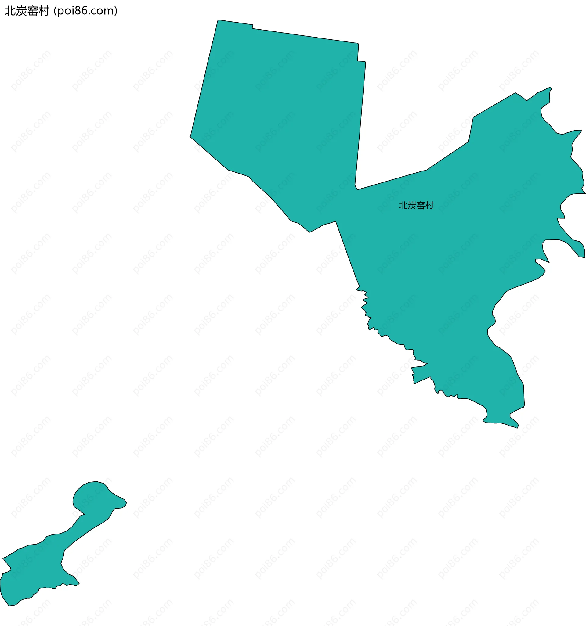 北炭窑村边界地图