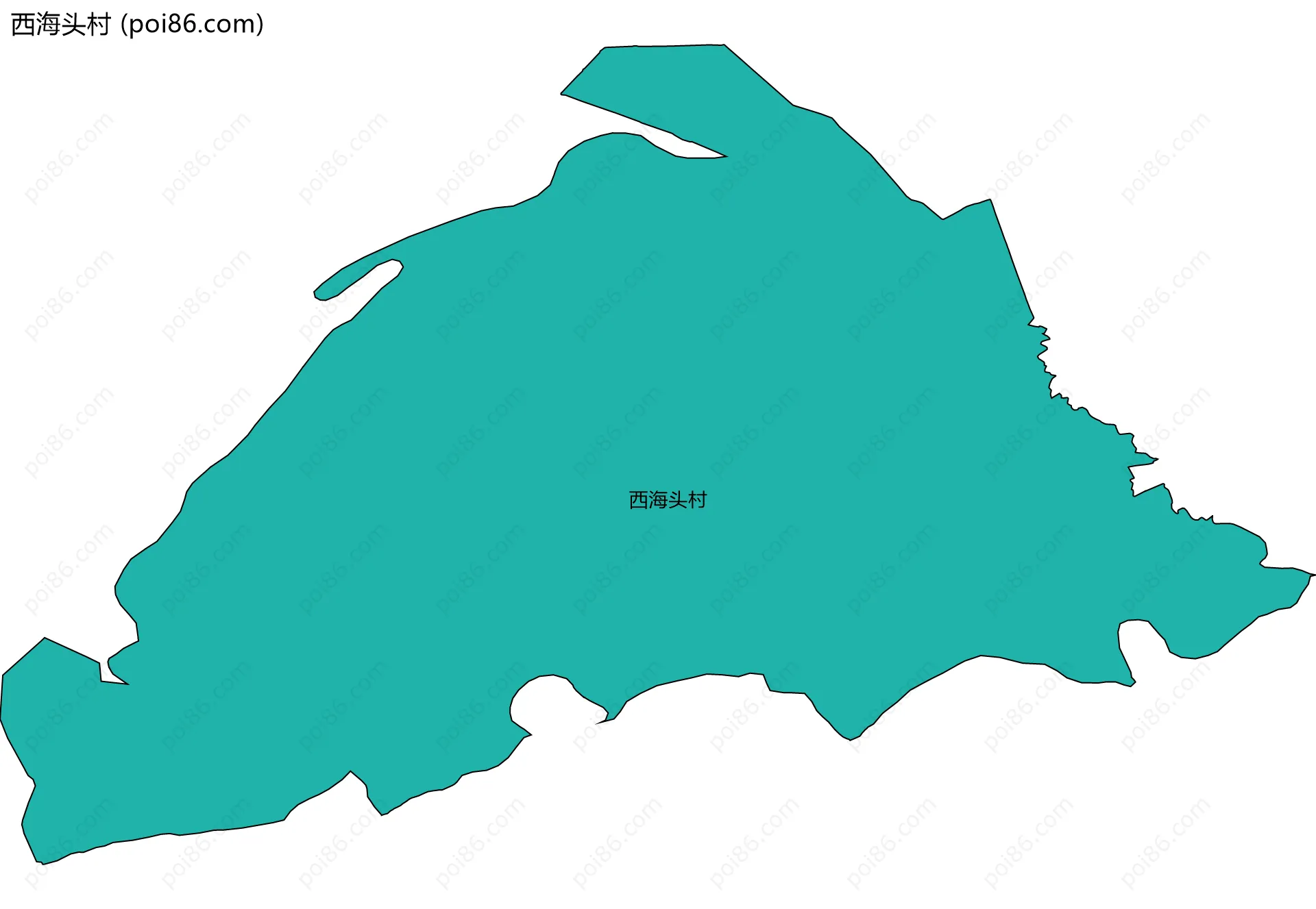 西海头村边界地图