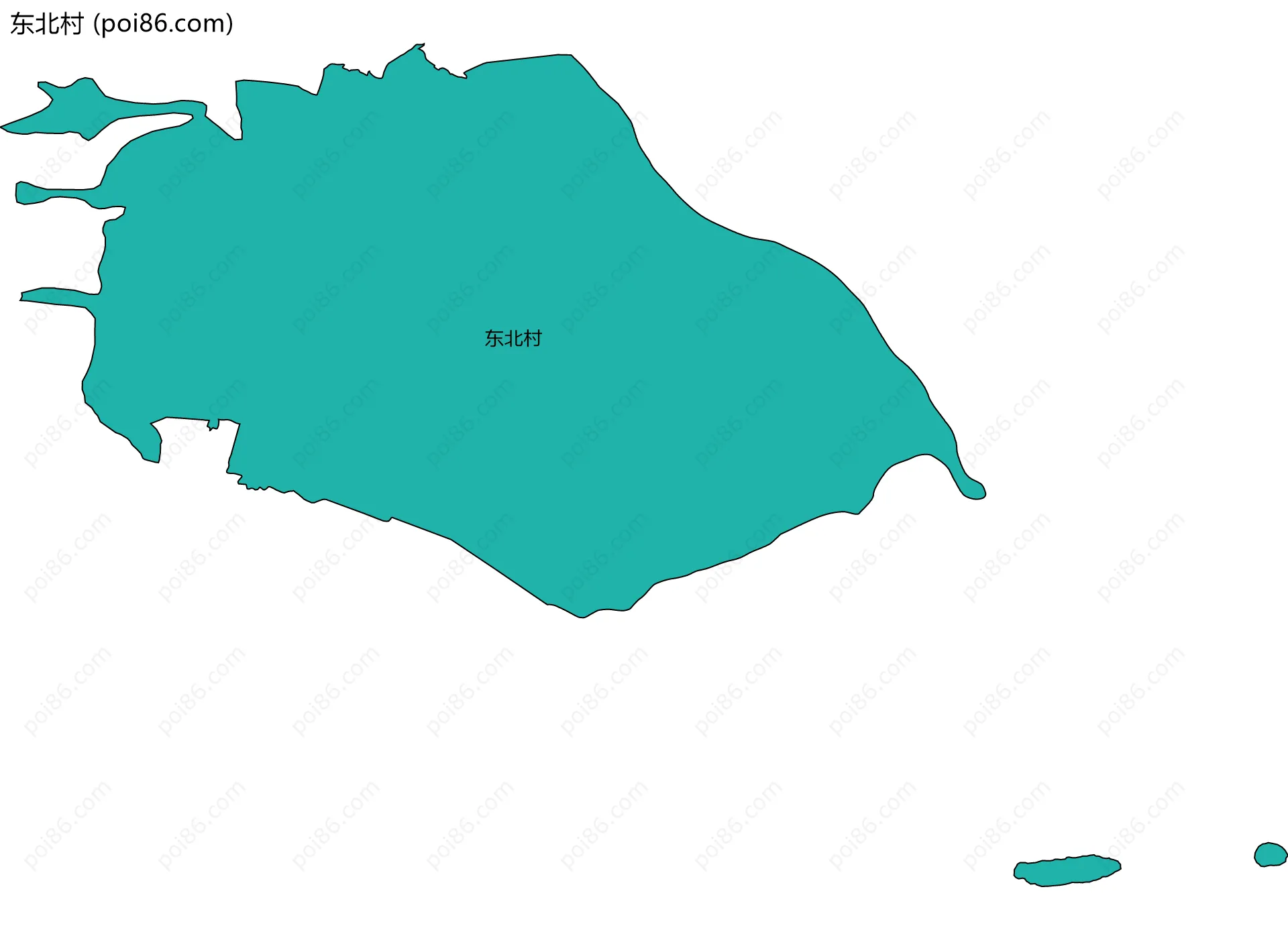 东北村边界地图