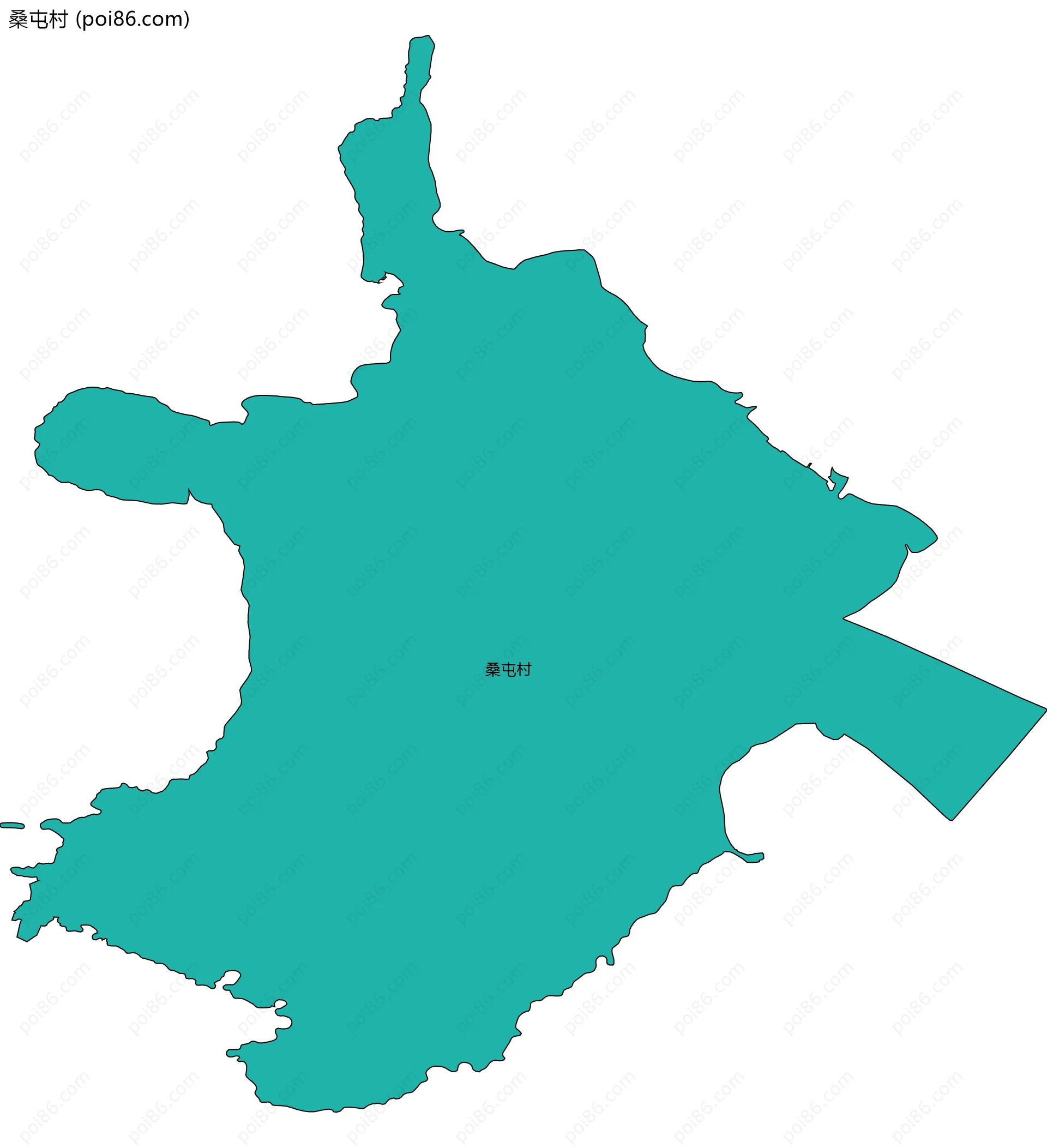 桑屯村边界地图