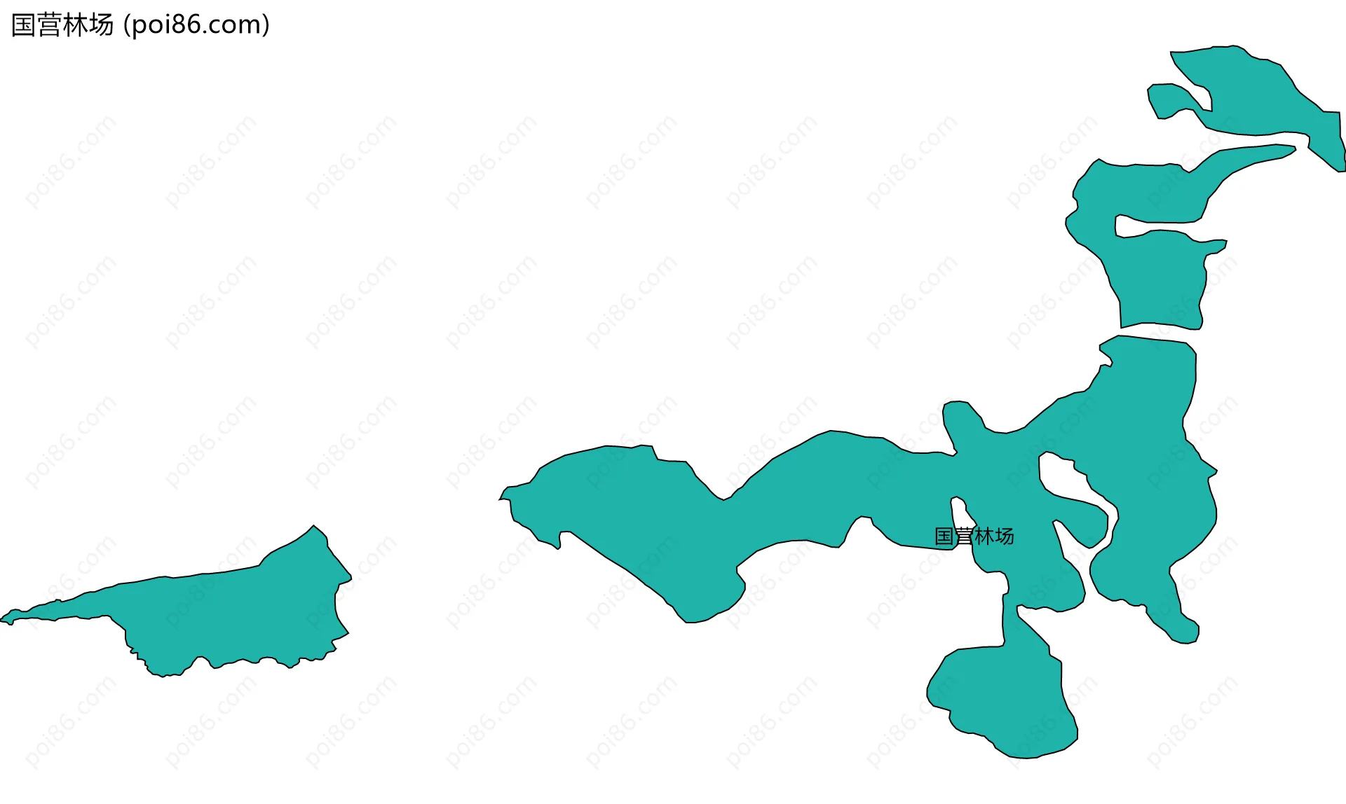 国营林场边界地图