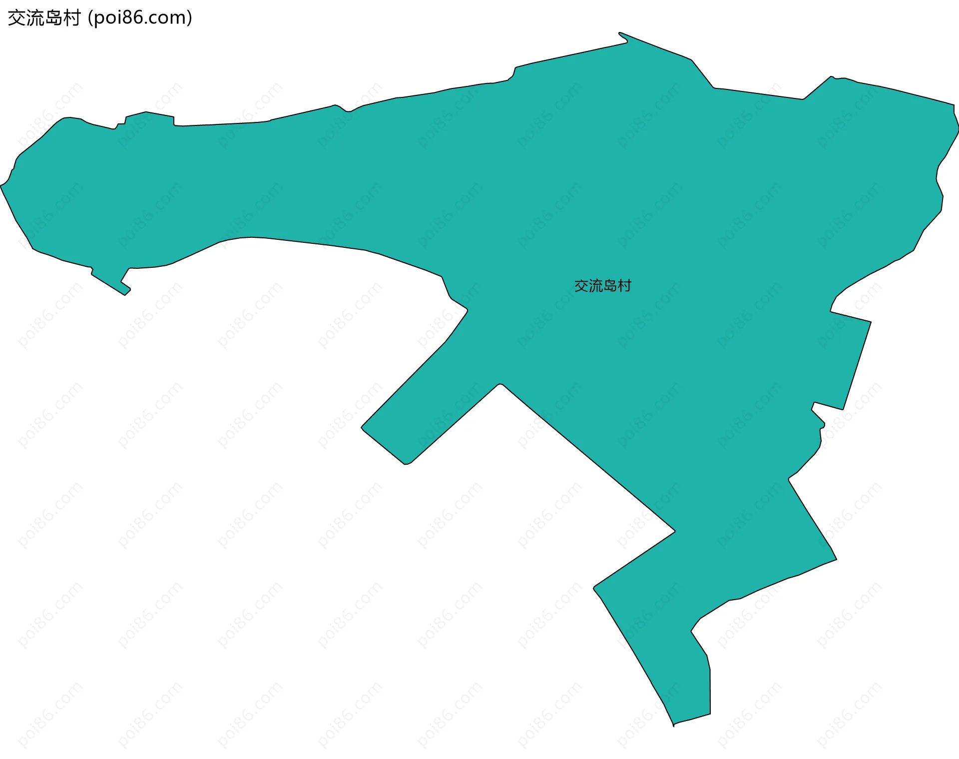 交流岛村边界地图