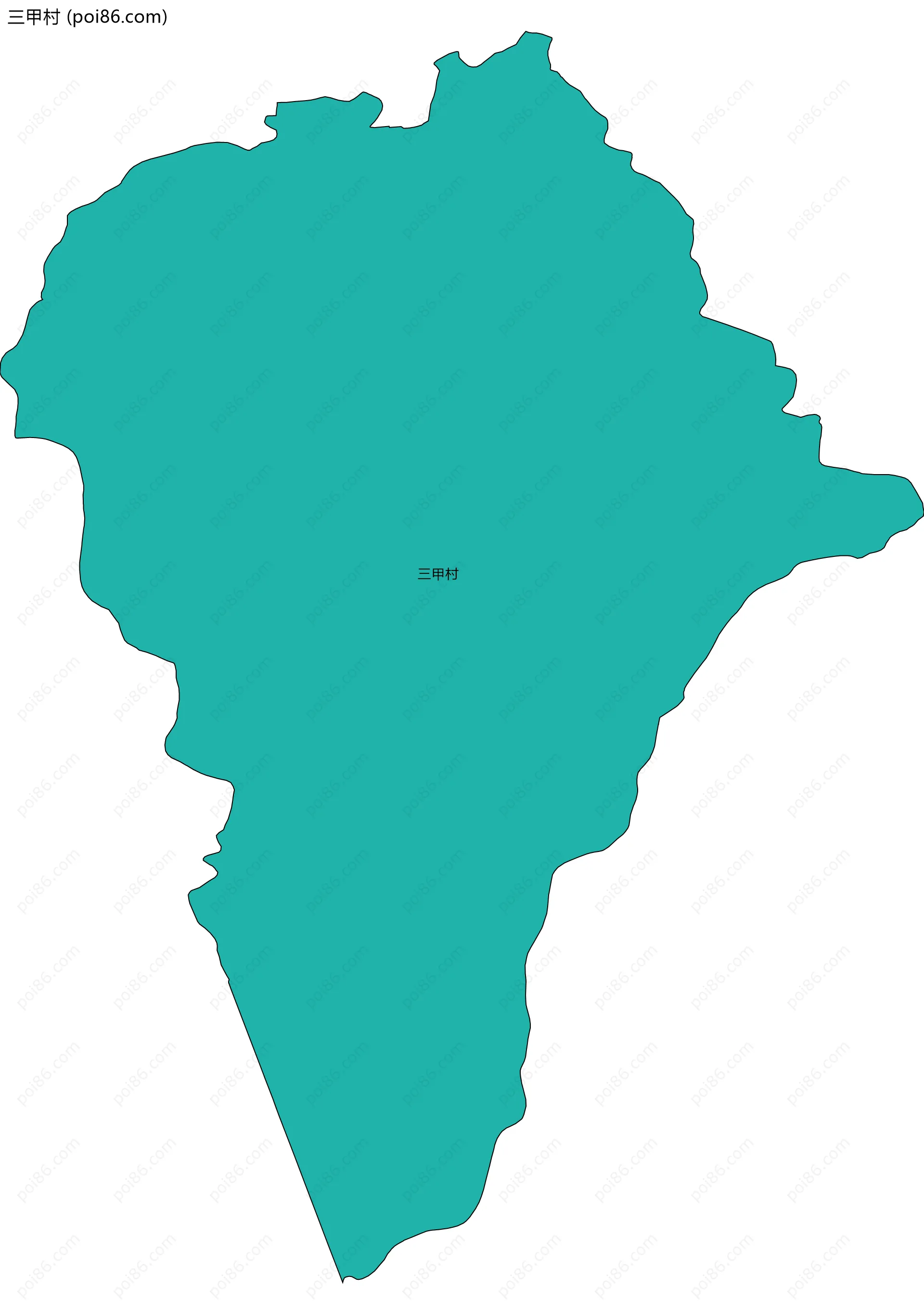 三甲村边界地图