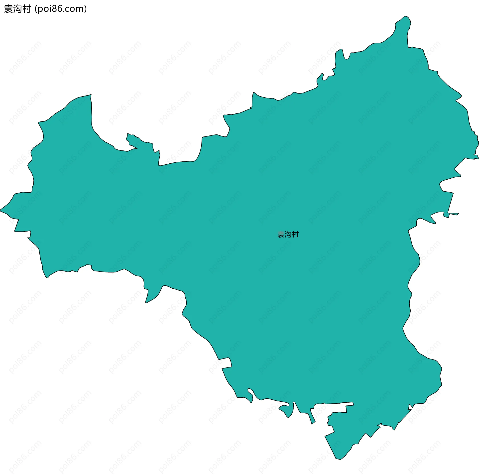 袁沟村边界地图