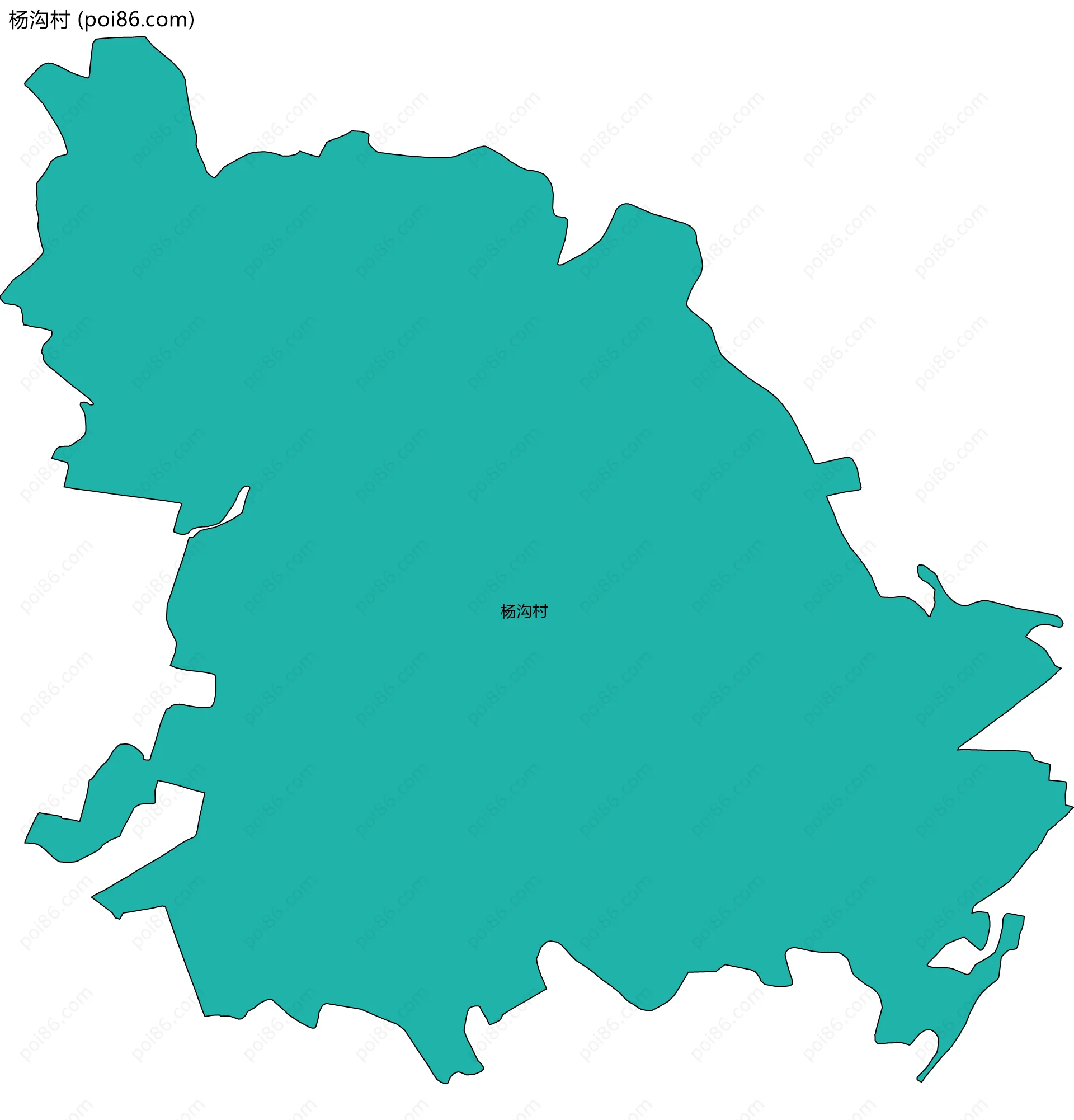 杨沟村边界地图