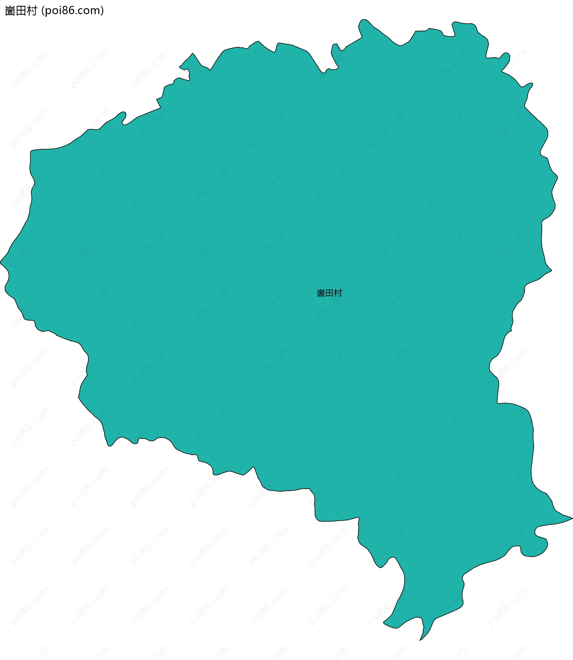 崮田村边界地图