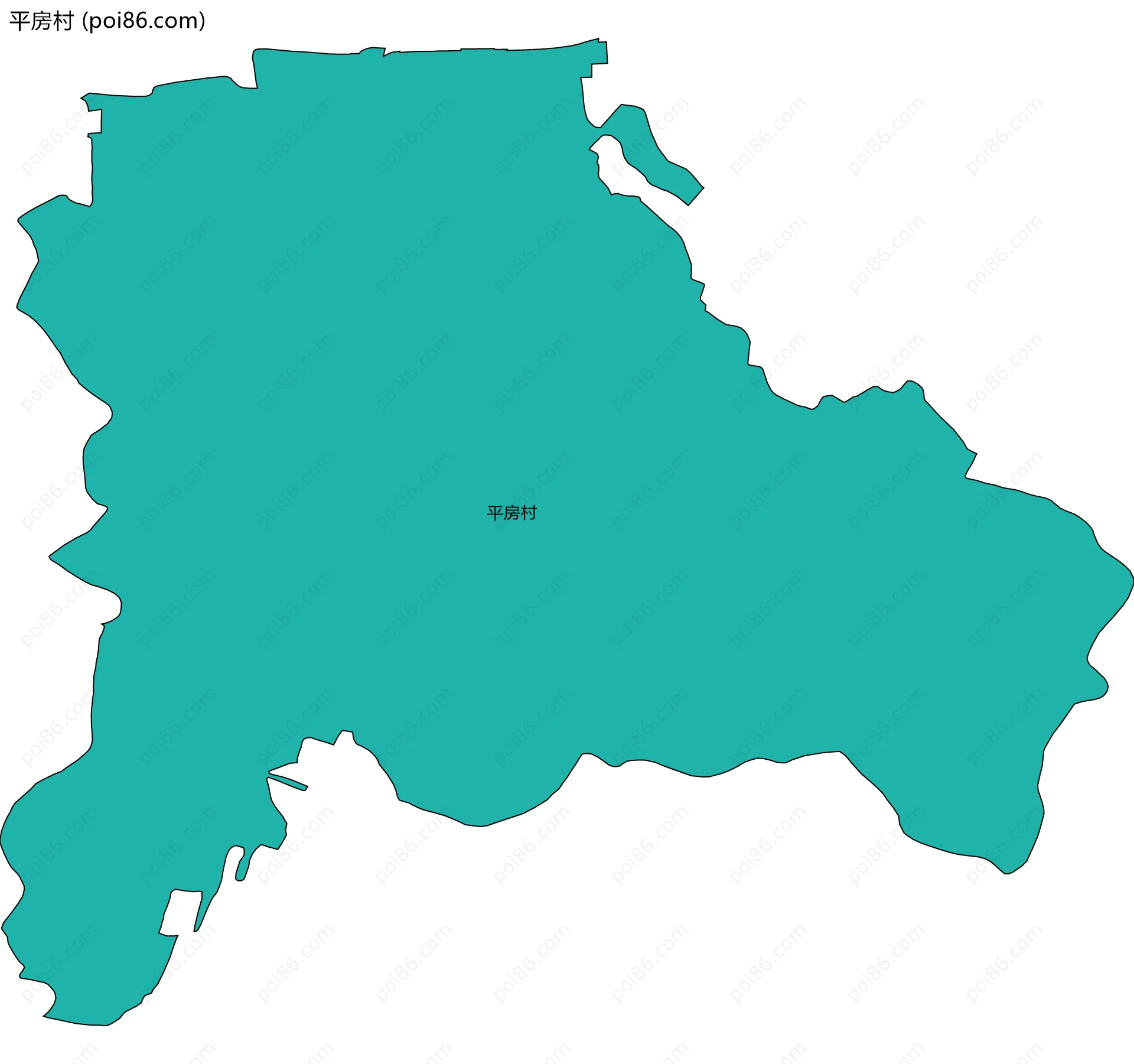 平房村边界地图