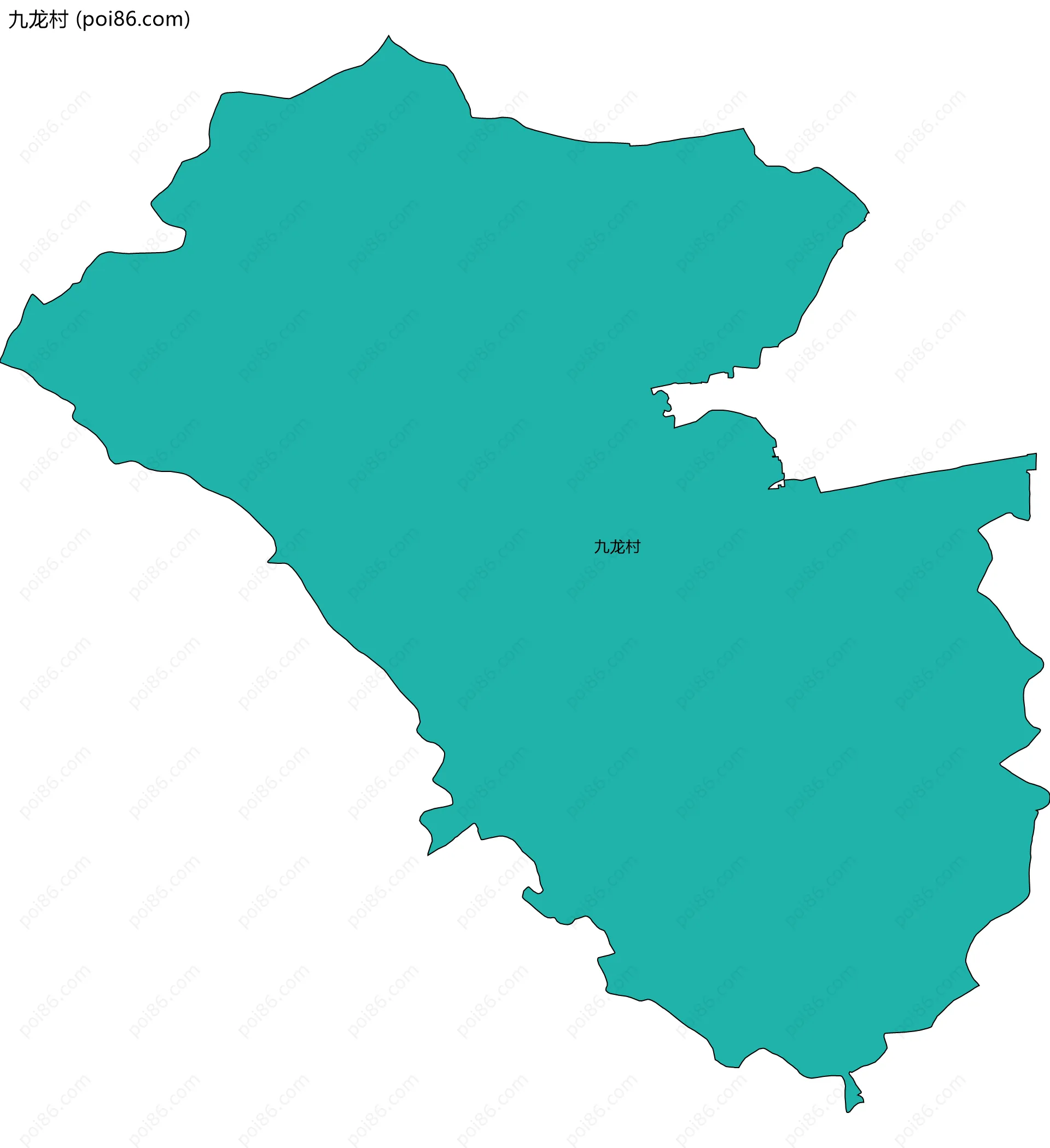 九龙村边界地图