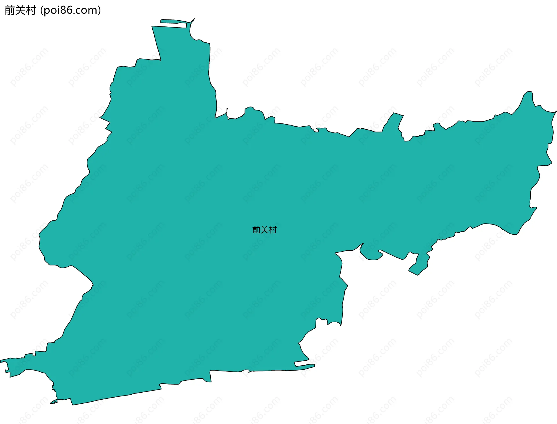 前关村边界地图