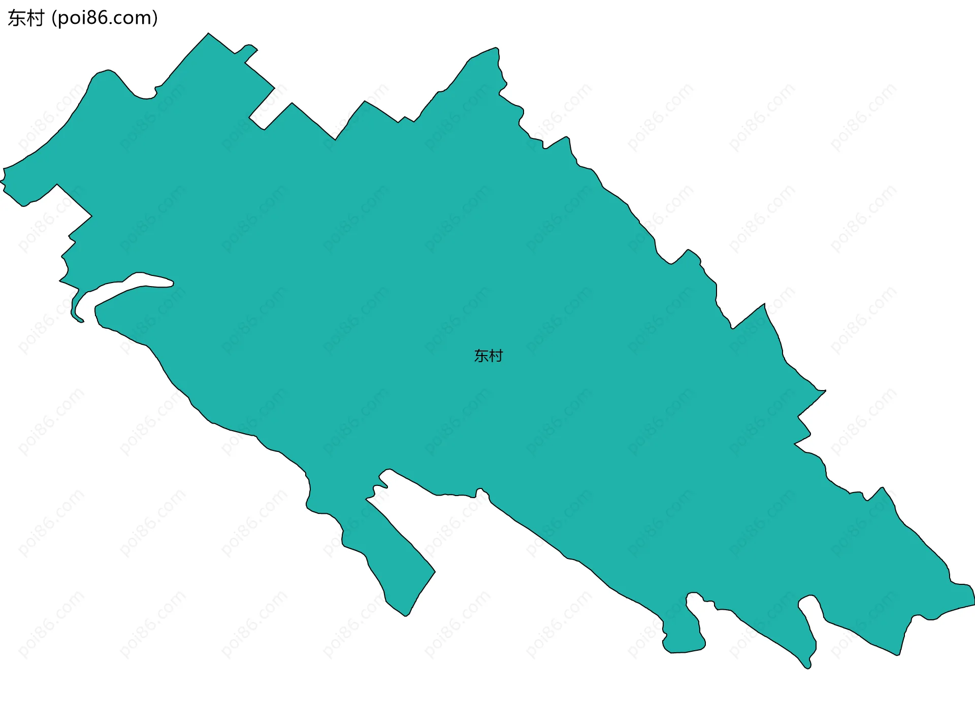 东村边界地图