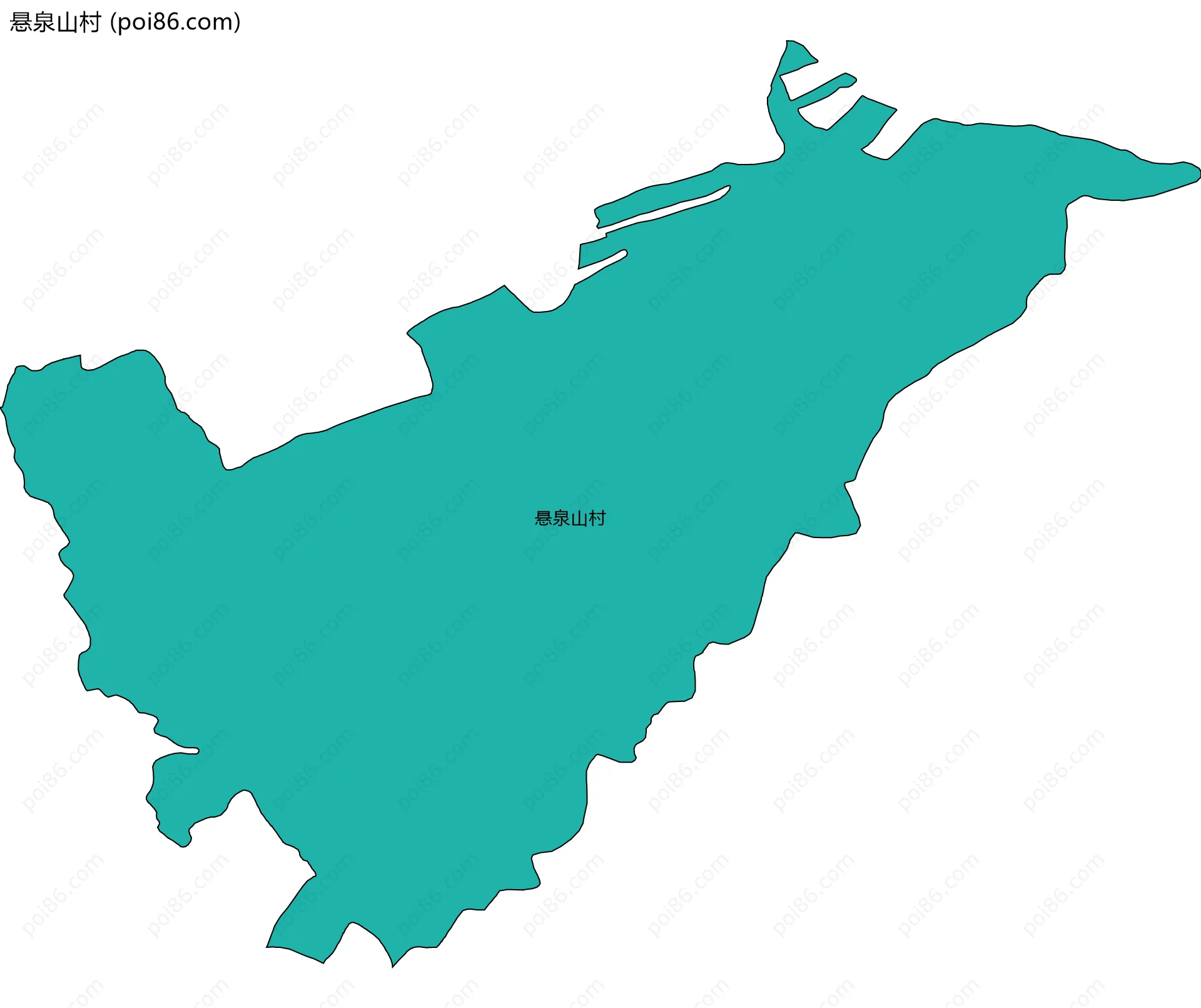 悬泉山村边界地图