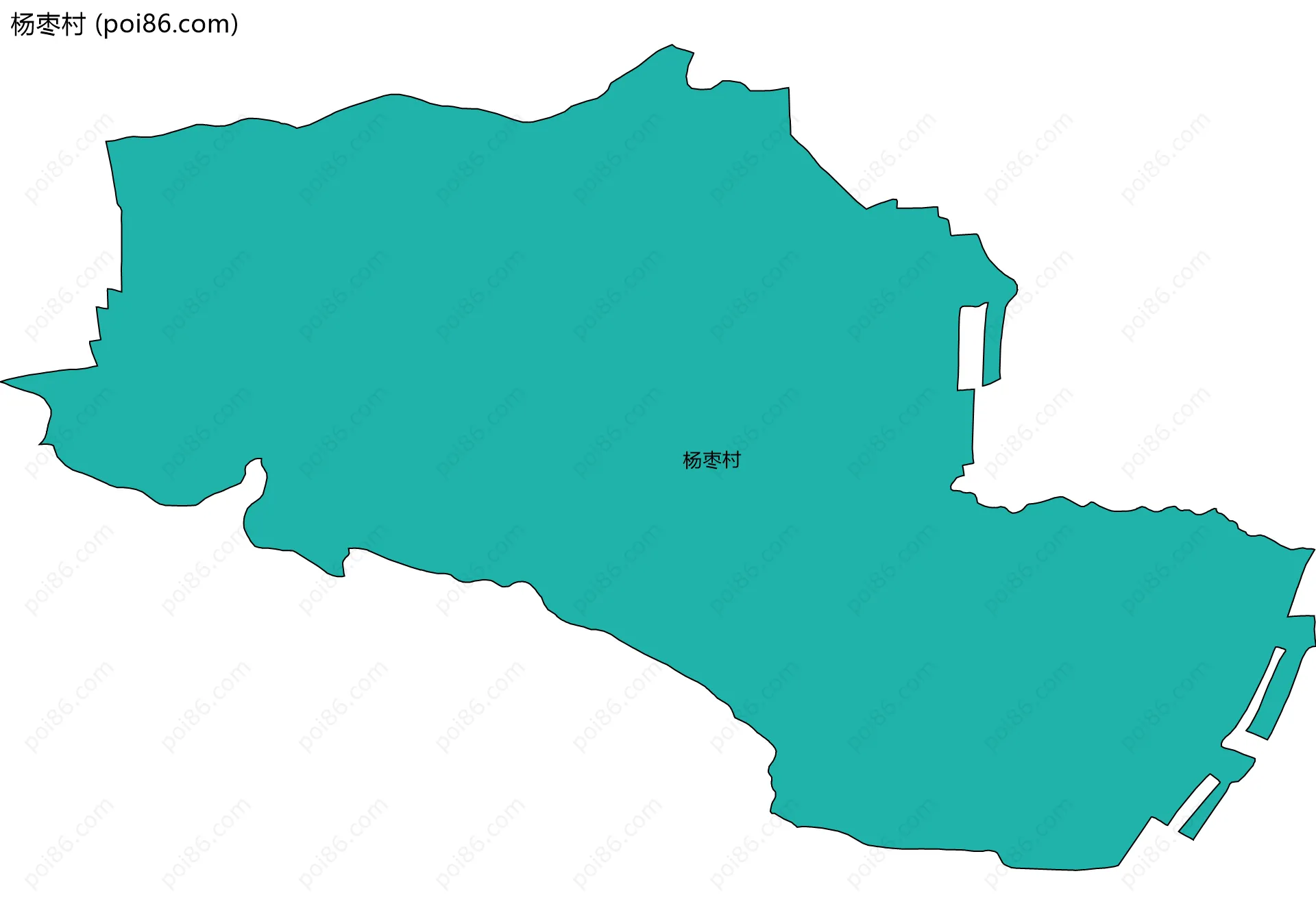 杨枣村边界地图