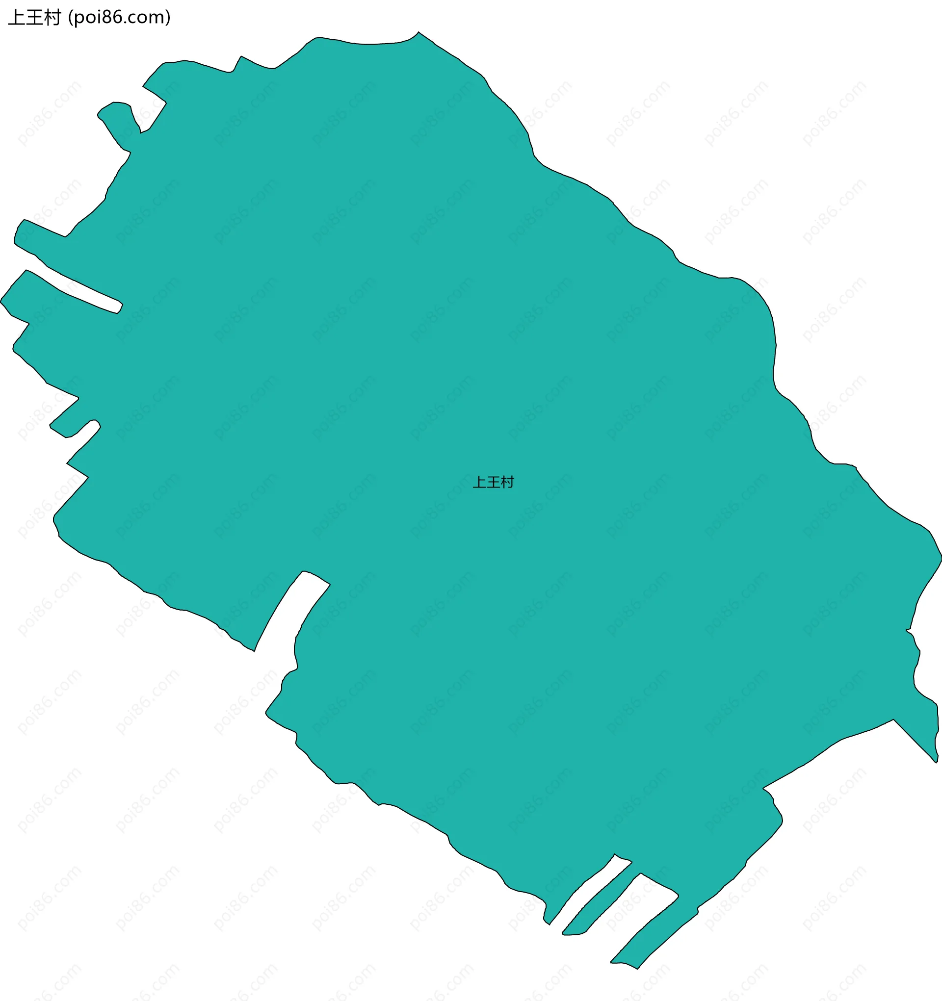 上王村边界地图