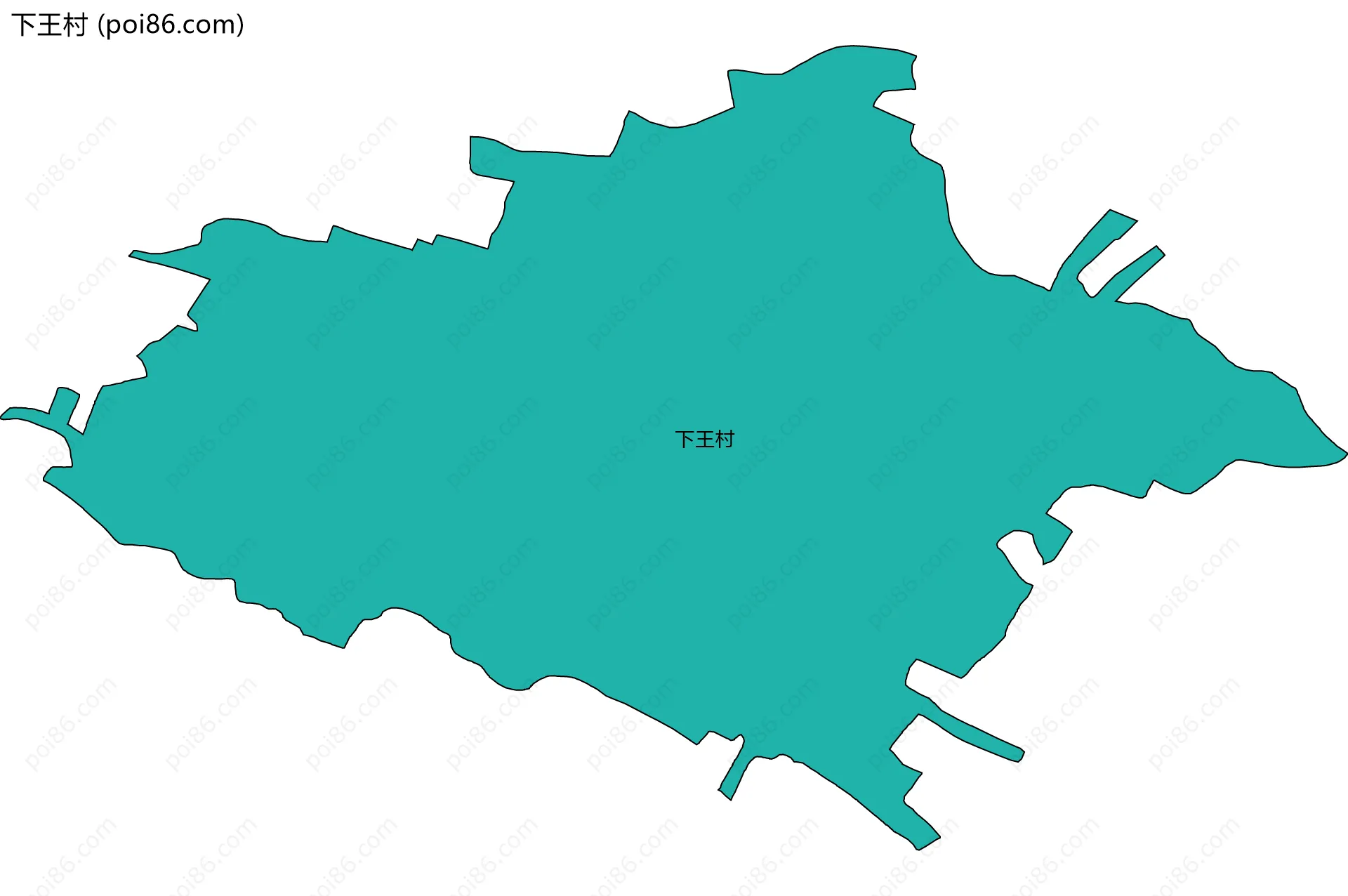 下王村边界地图