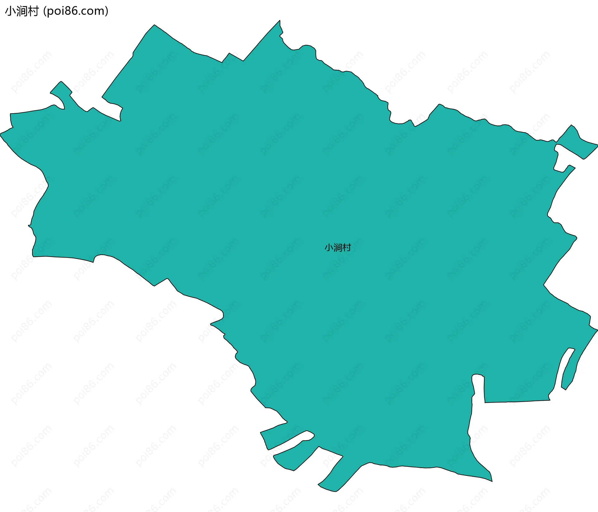 小涧村边界地图
