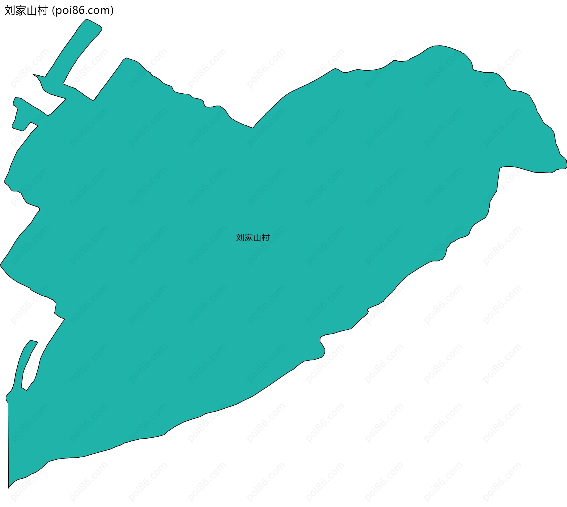 刘家山村边界地图