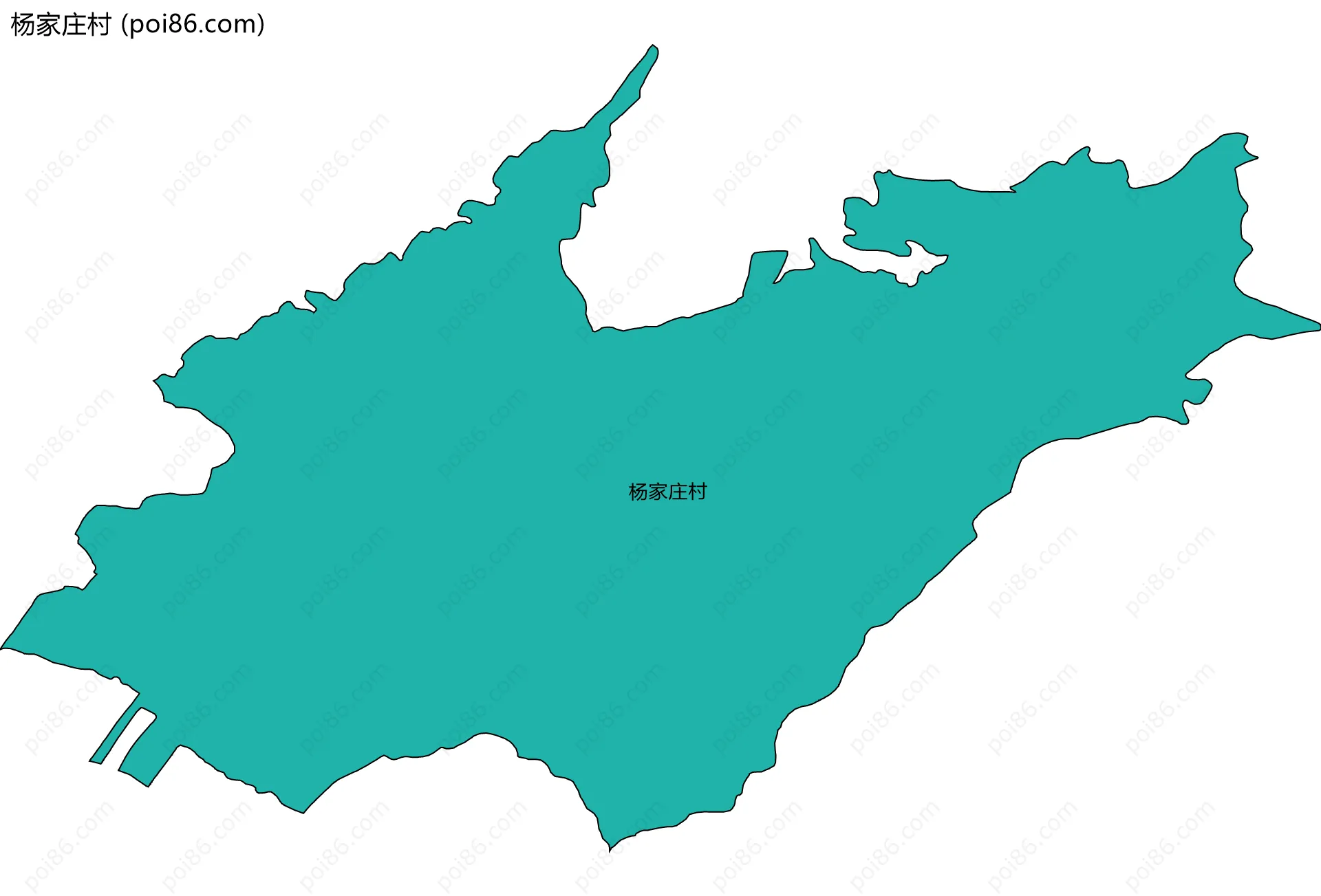 杨家庄村边界地图