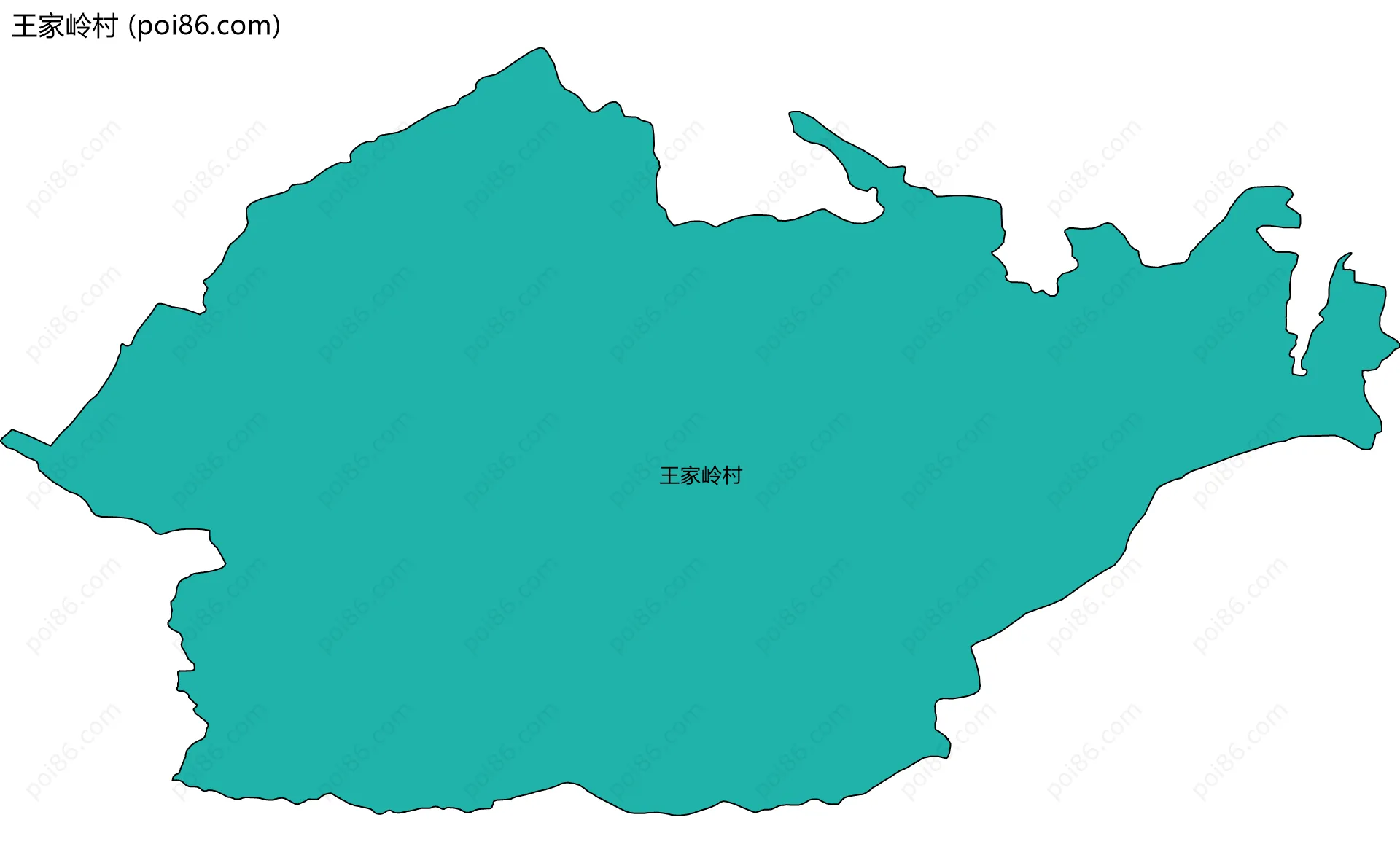 王家岭村边界地图