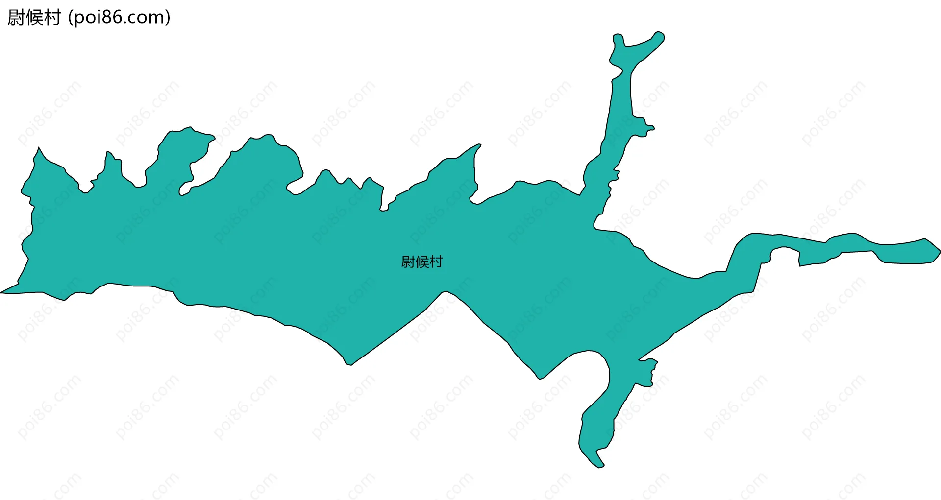 尉候村边界地图