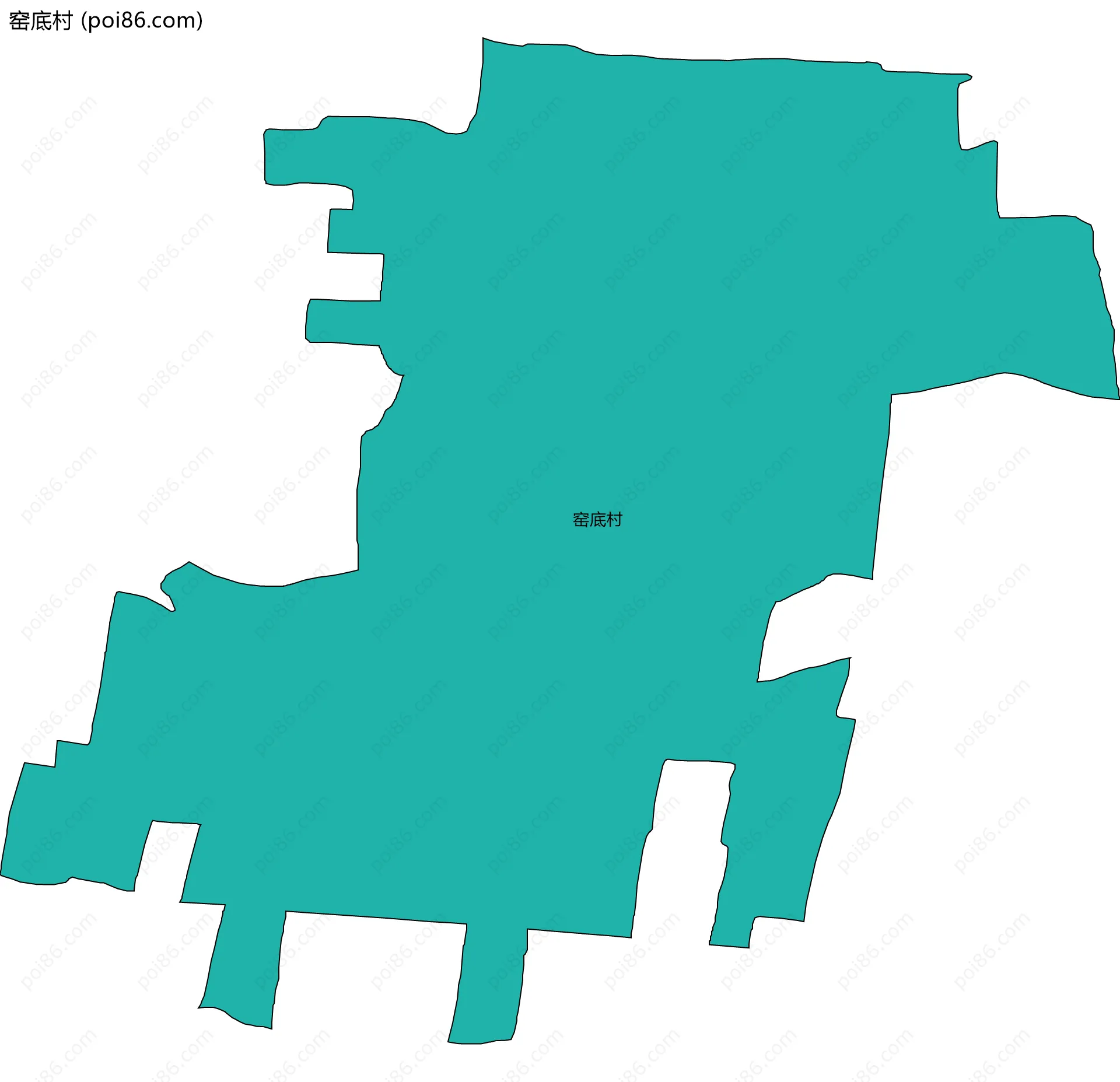 窑底村边界地图