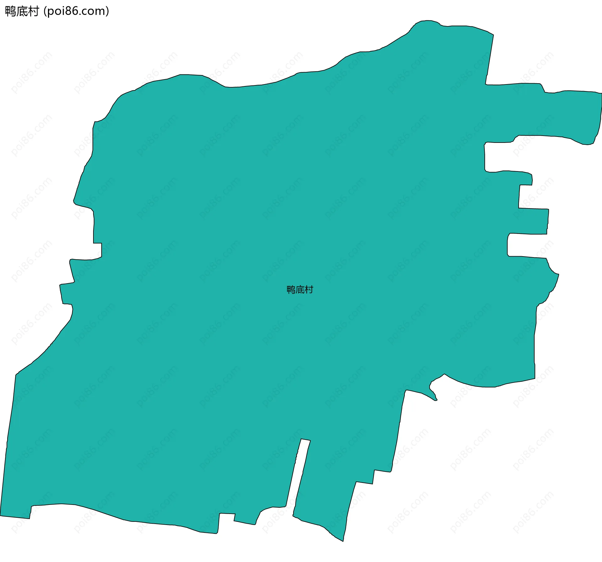 鸭底村边界地图