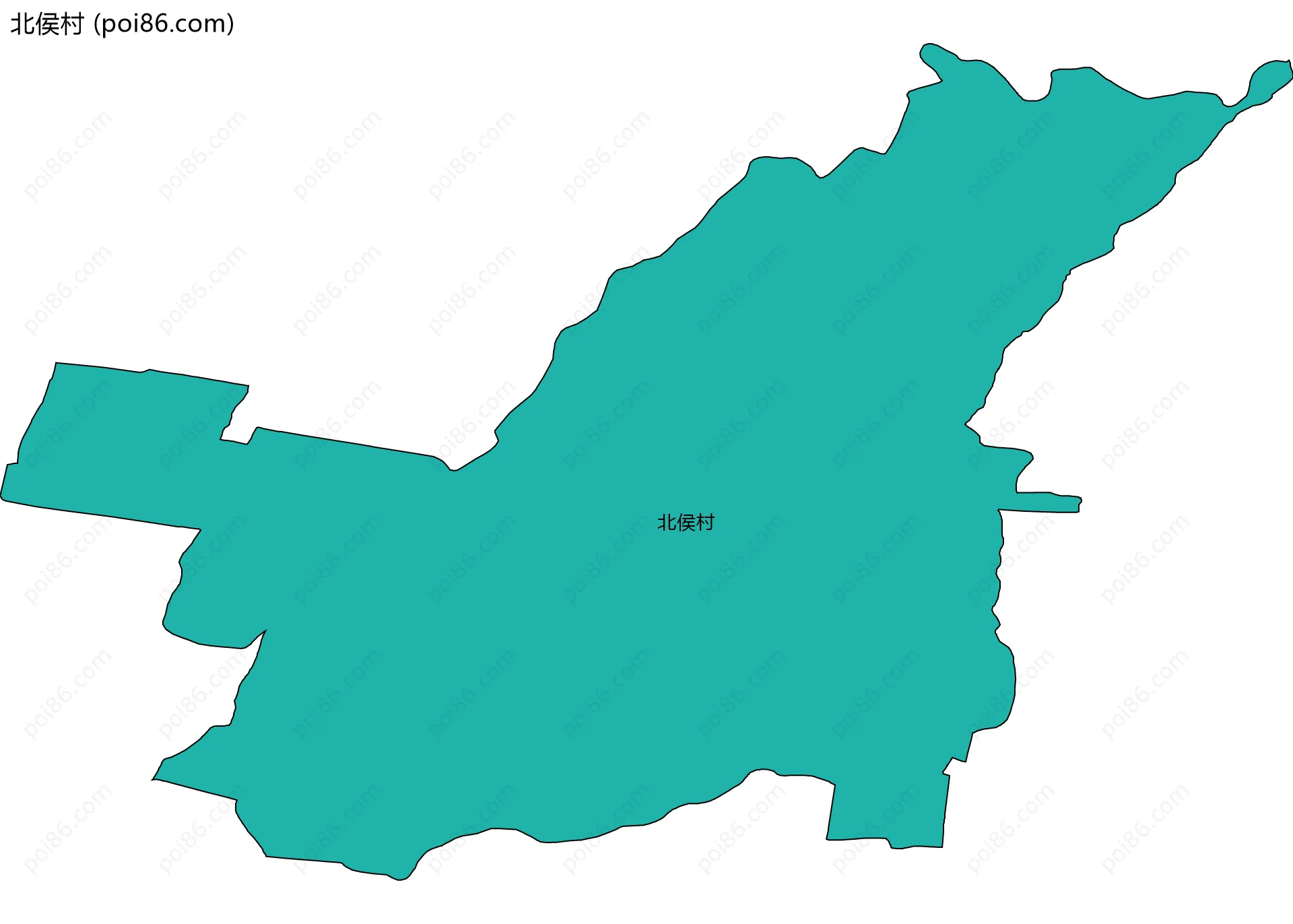 北侯村边界地图