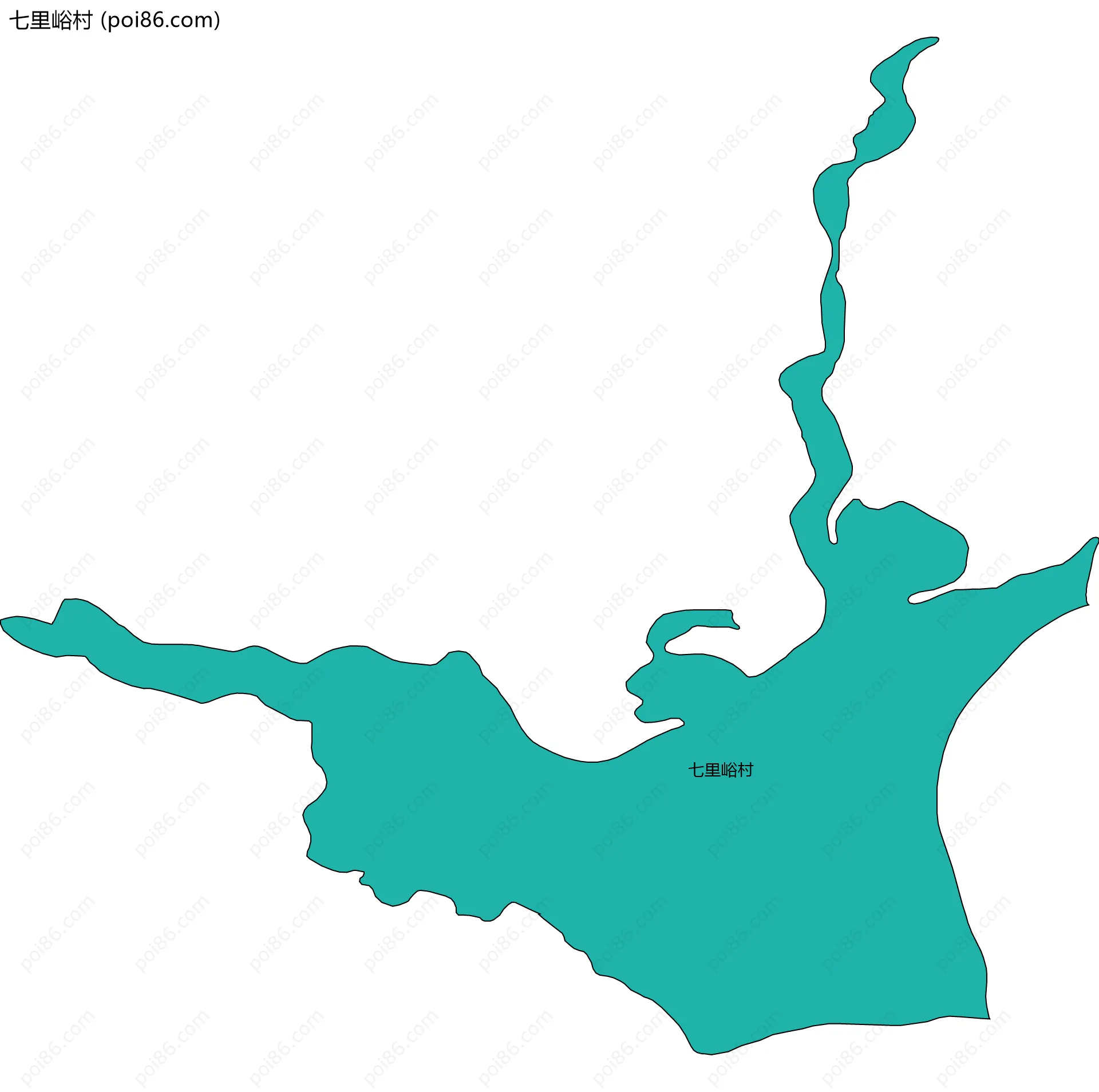 七里峪村边界地图