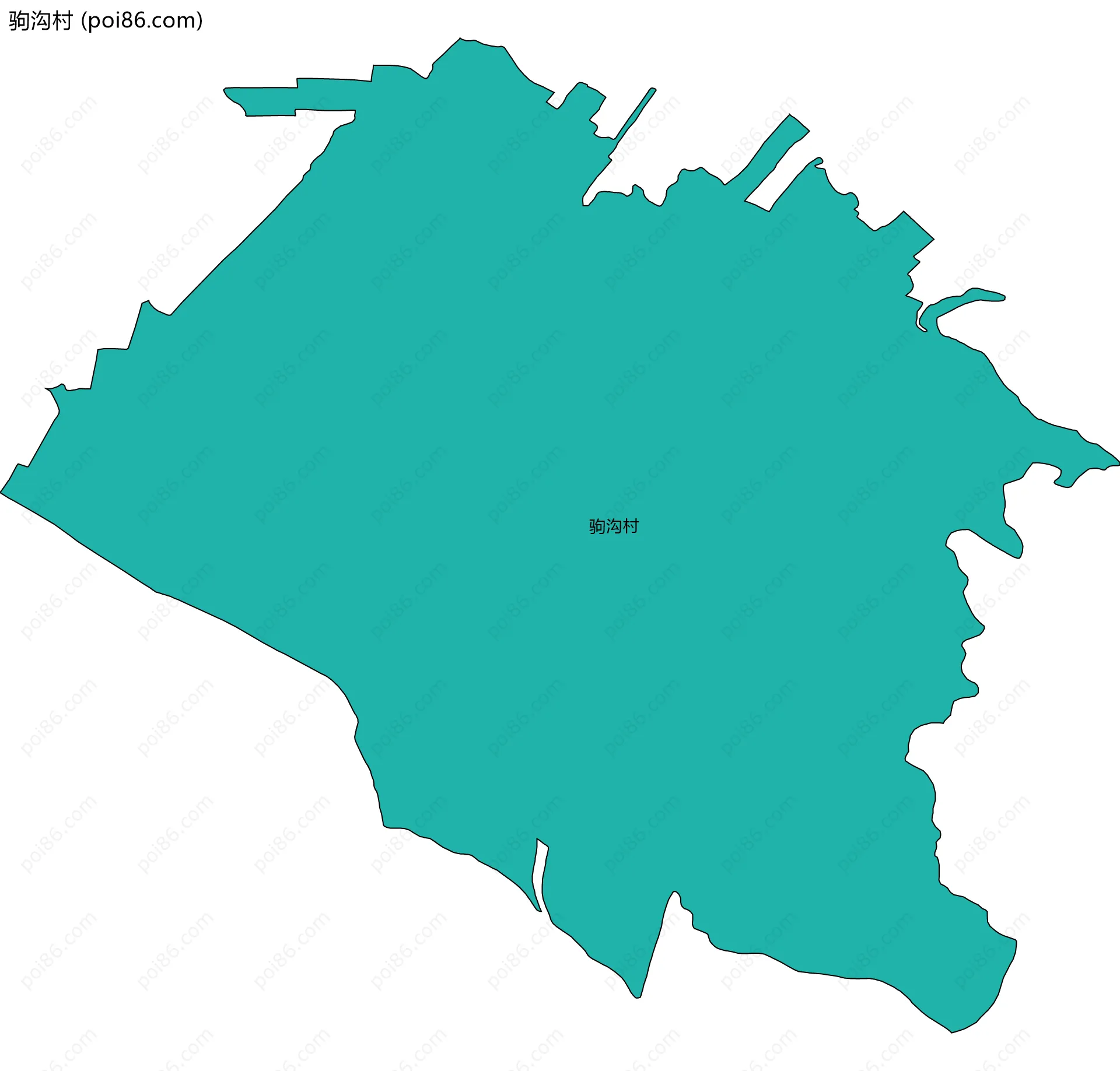 驹沟村边界地图