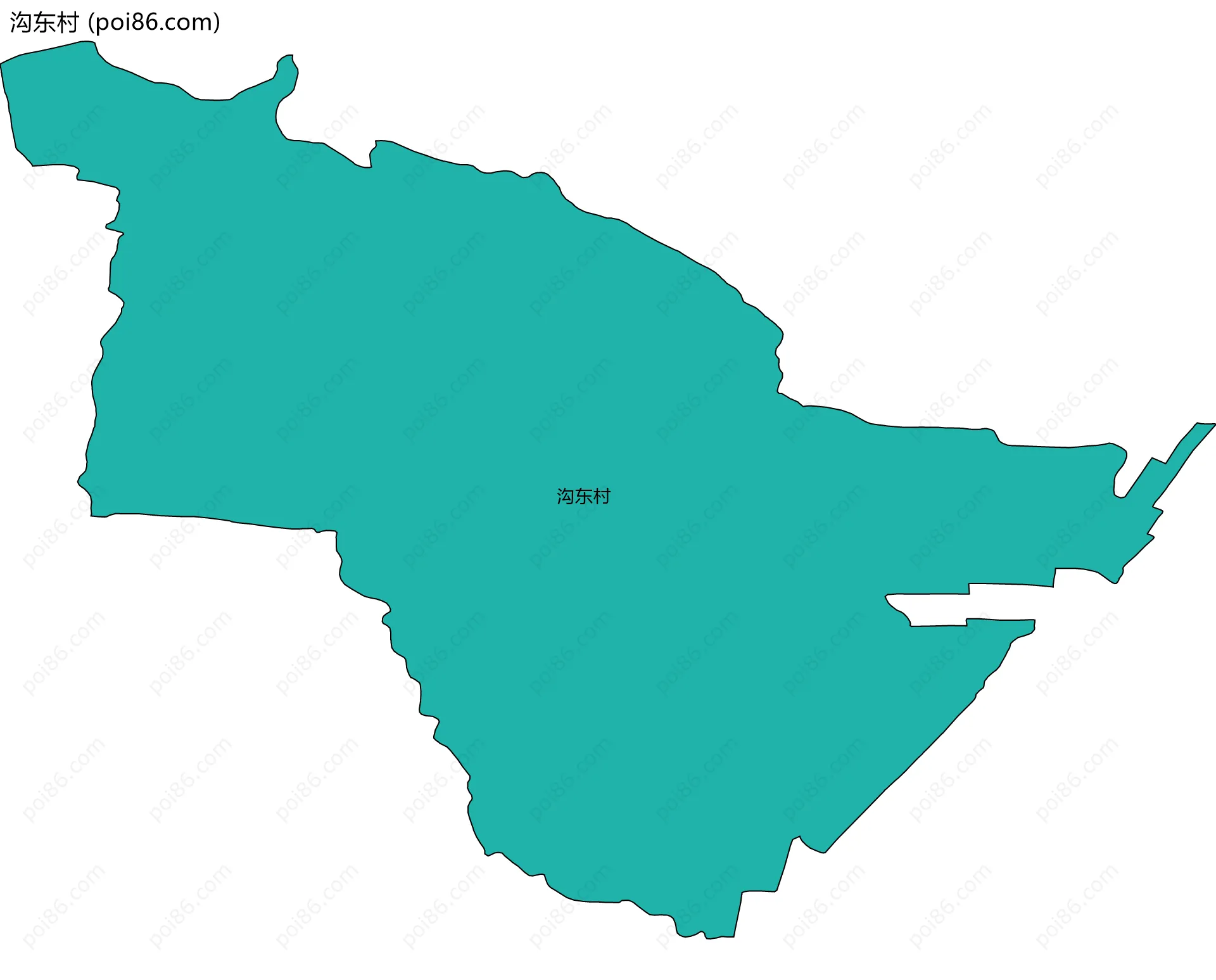 沟东村边界地图