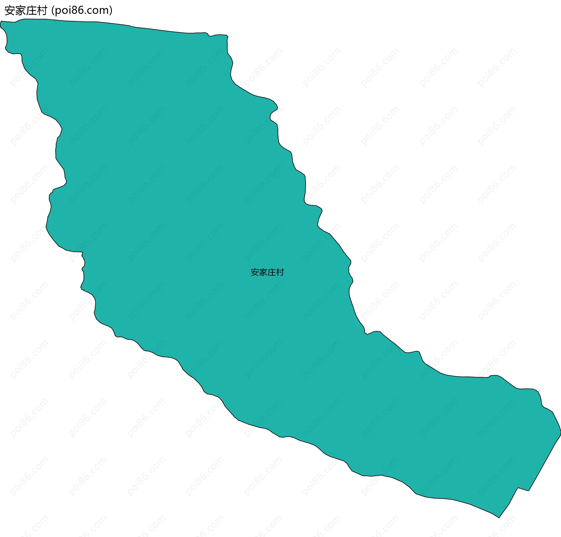 安家庄村边界地图