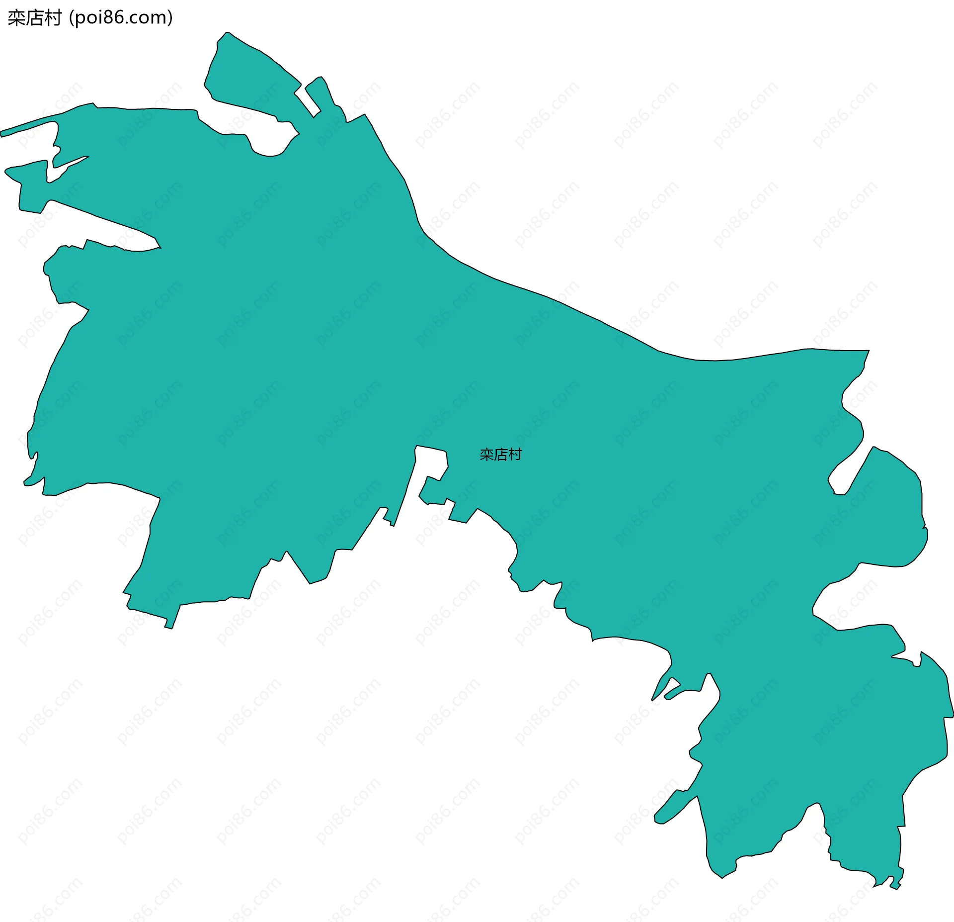 栾店村边界地图