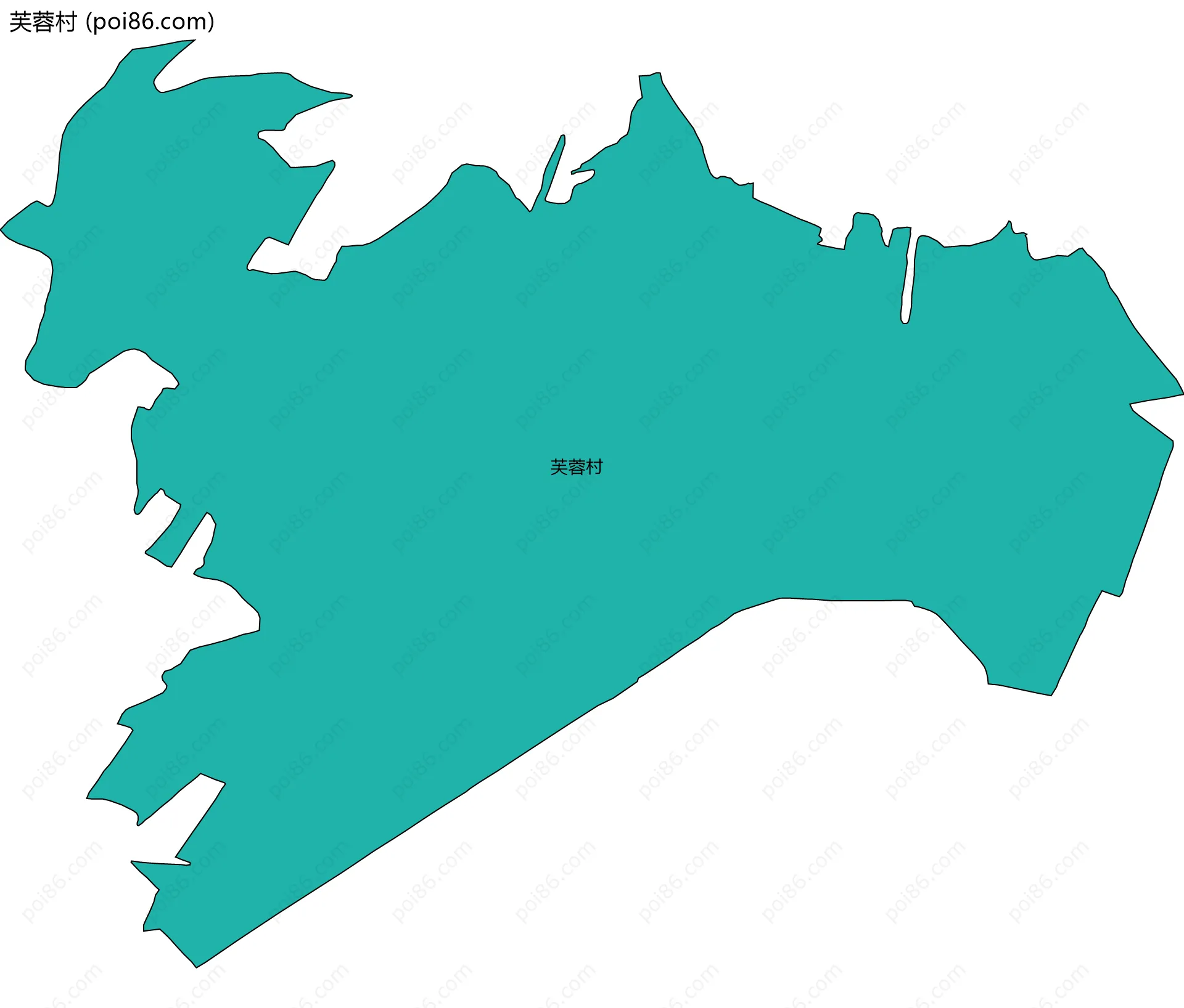 芙蓉村边界地图