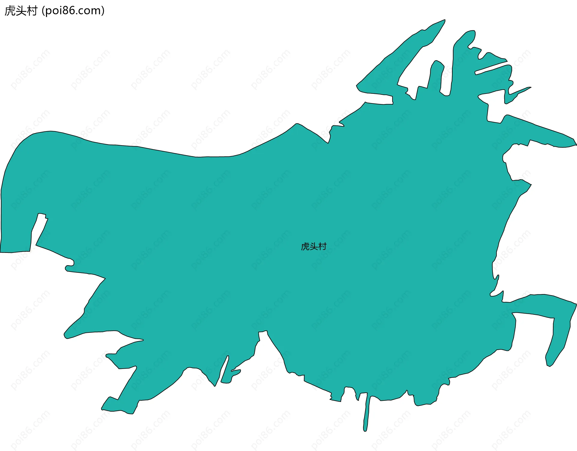 虎头村边界地图