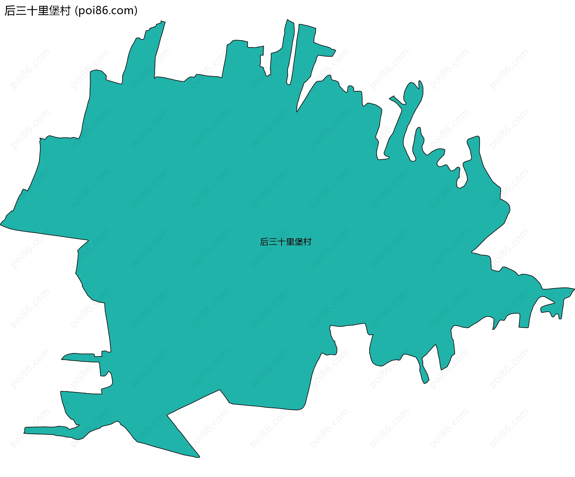 后三十里堡村边界地图