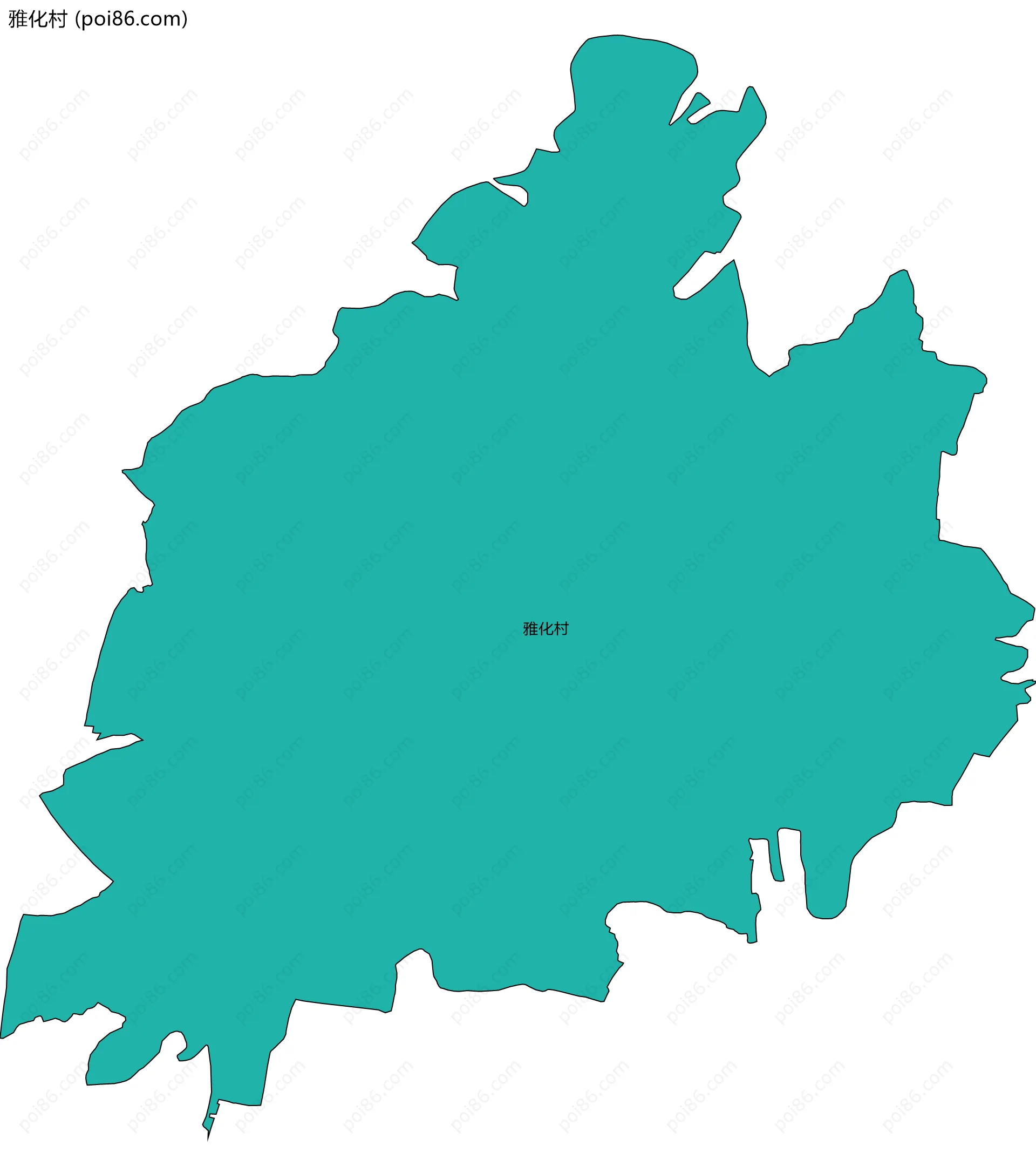 雅化村边界地图