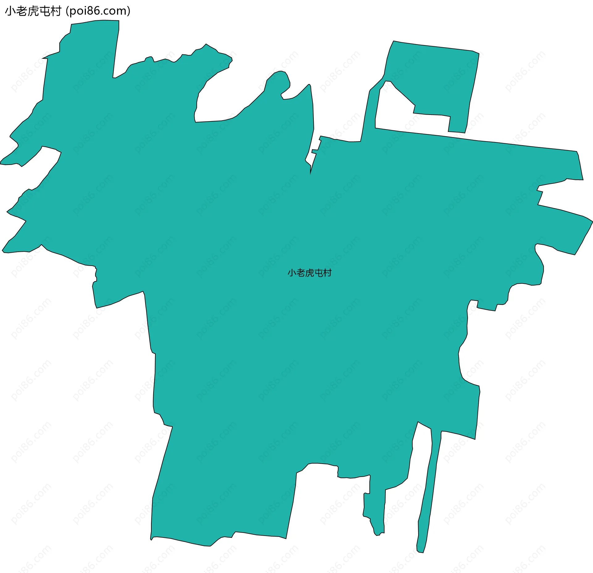 小老虎屯村边界地图