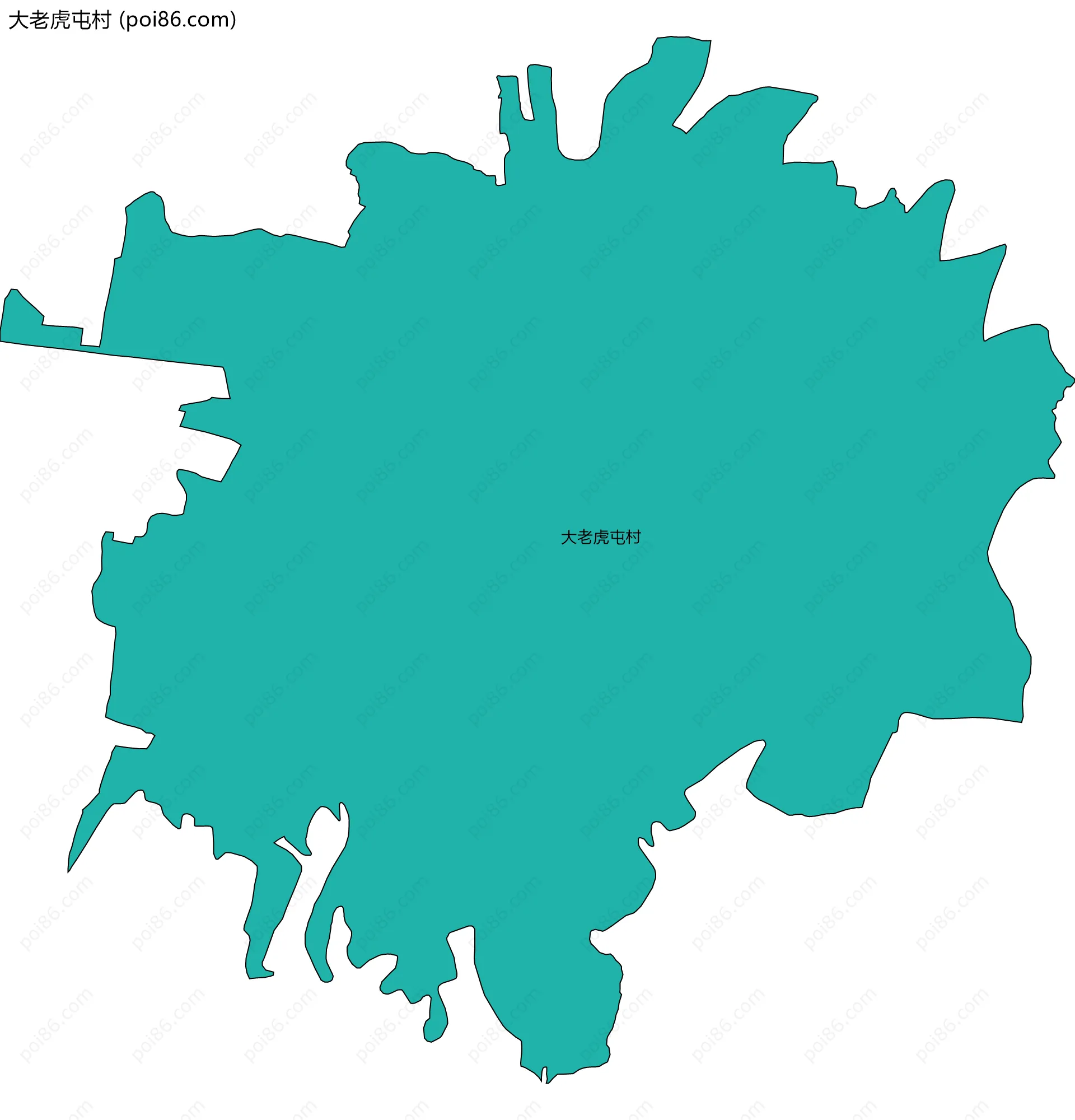 大老虎屯村边界地图