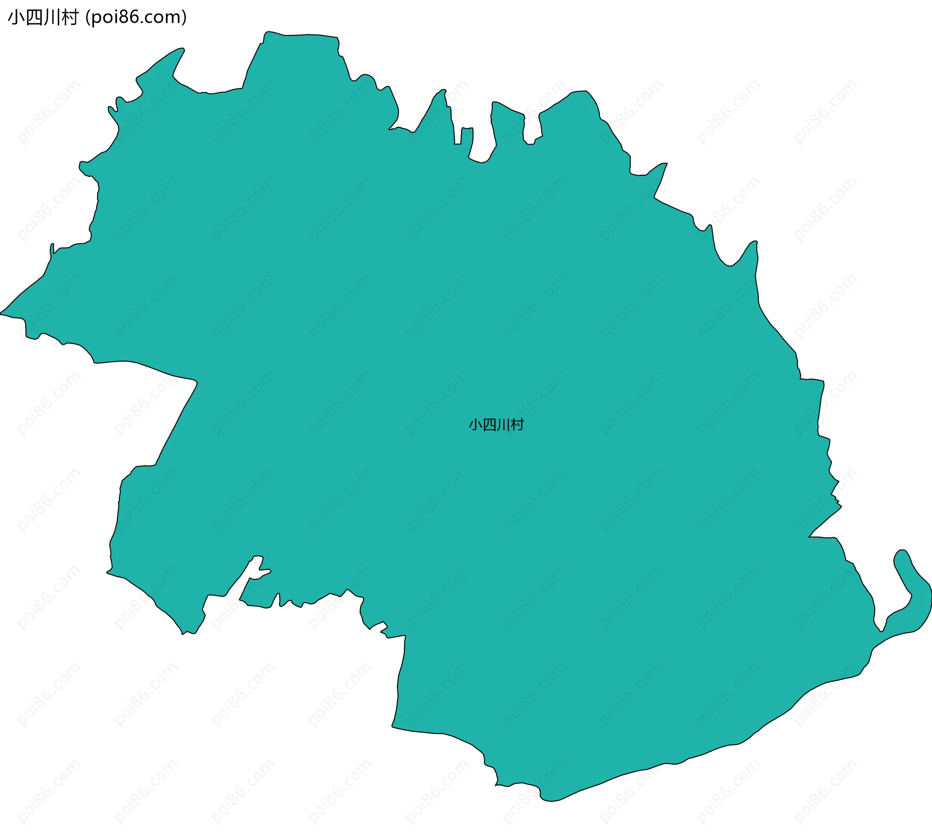 小四川村边界地图