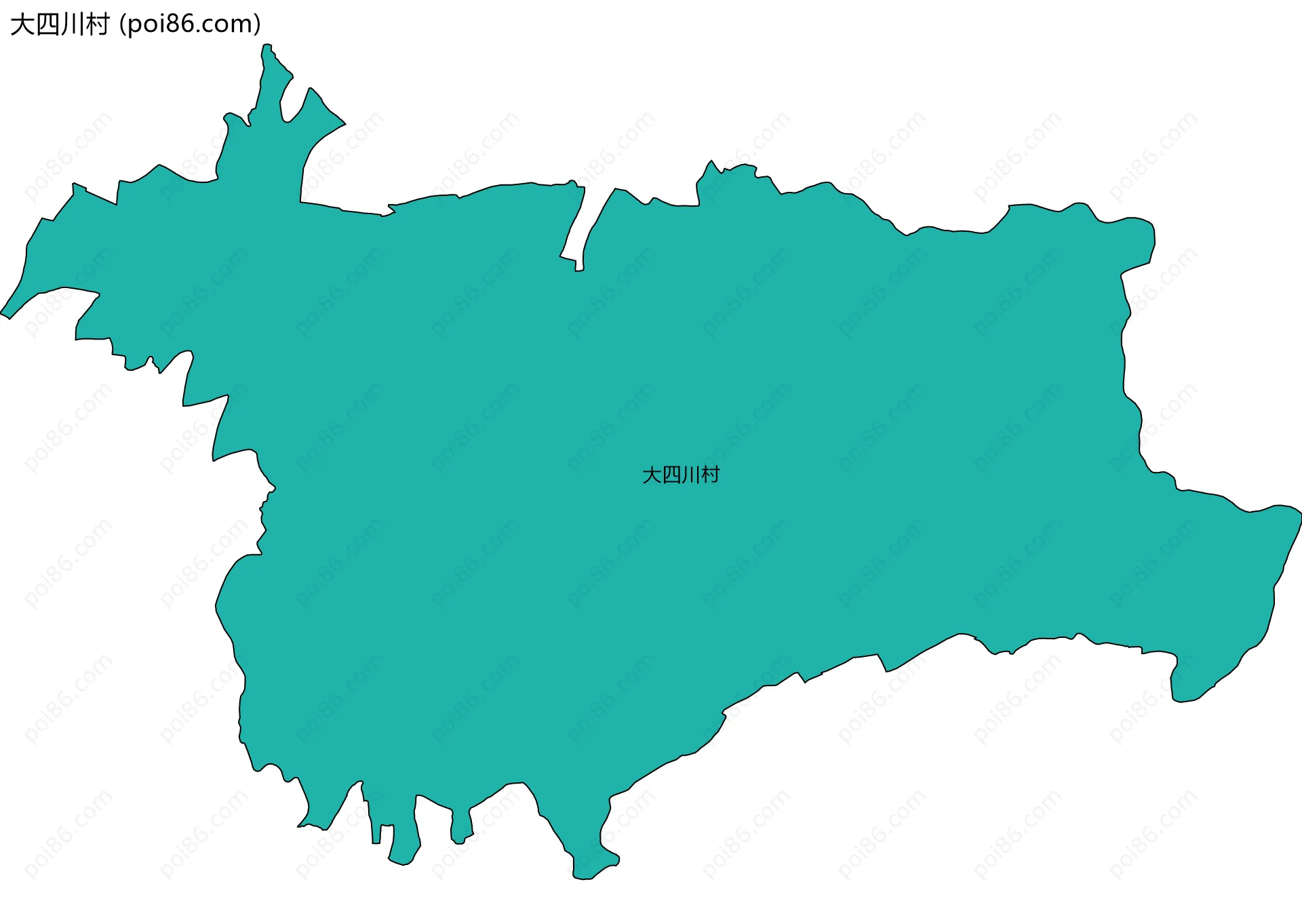 大四川村边界地图
