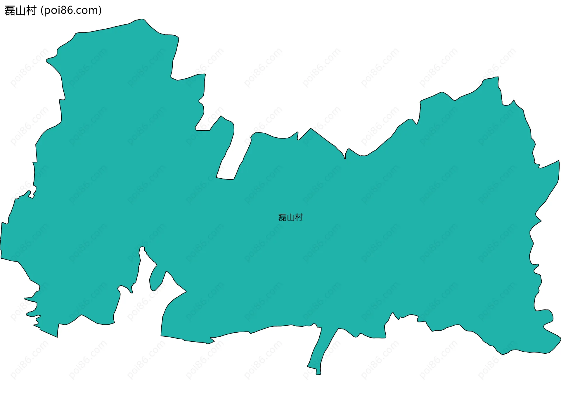 磊山村边界地图