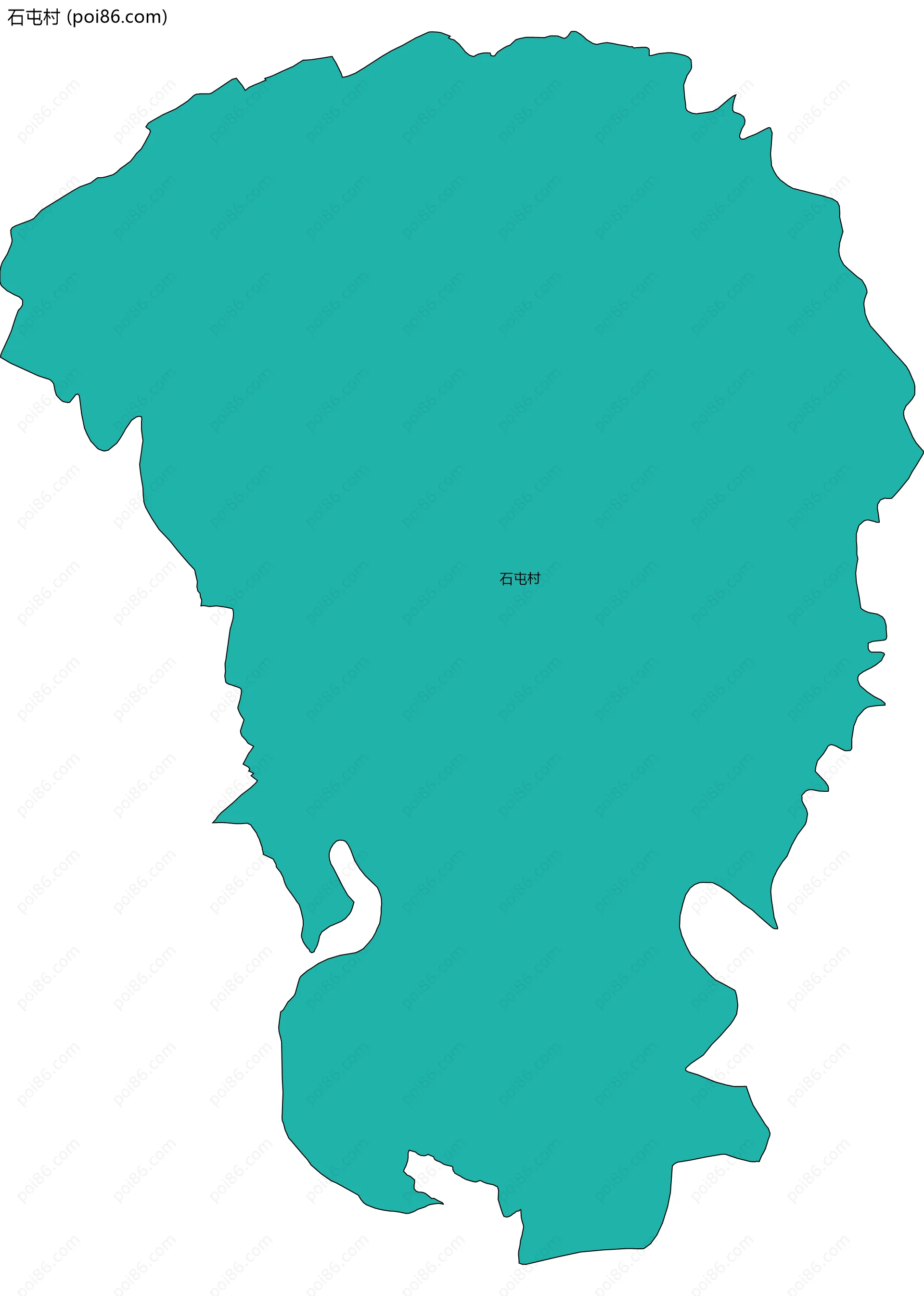 石屯村边界地图