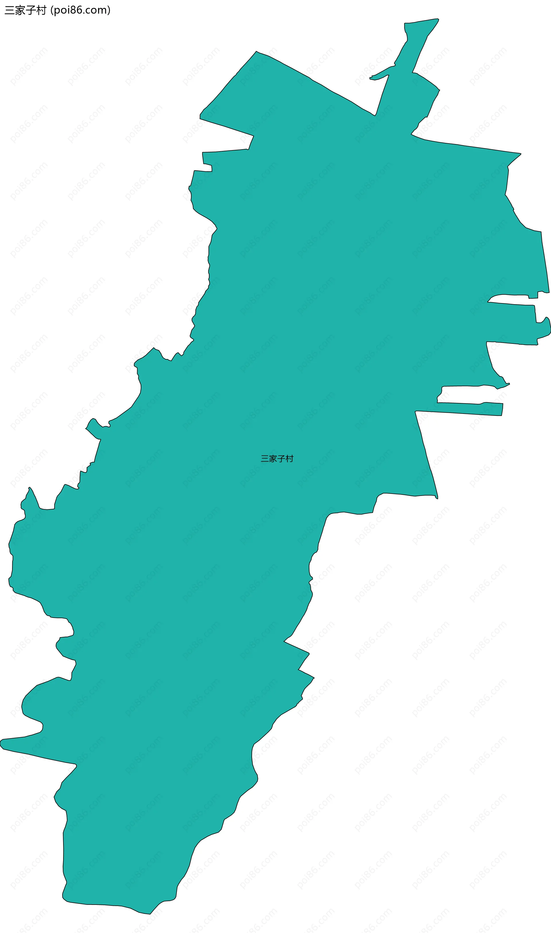 三家子村边界地图