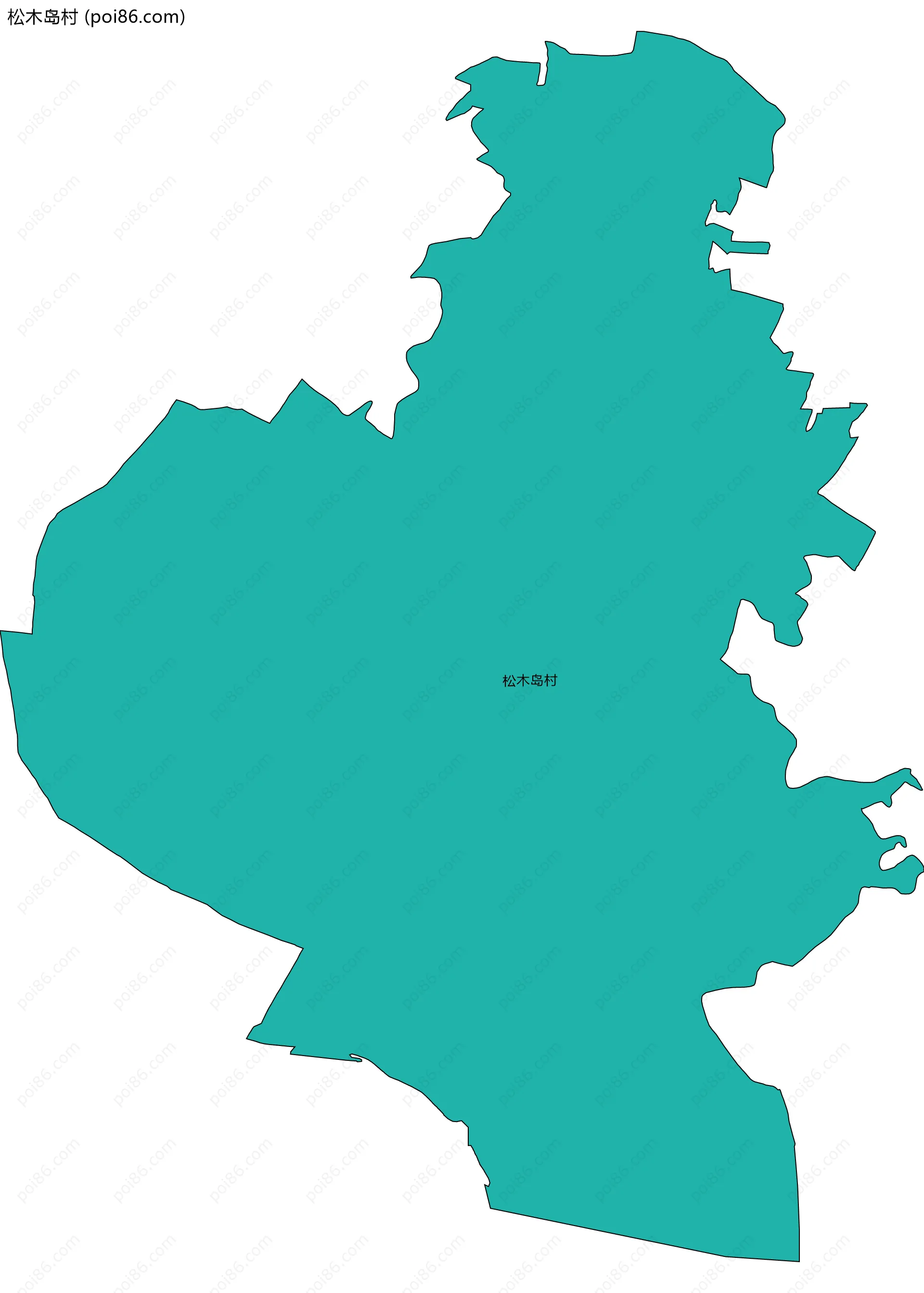 松木岛村边界地图