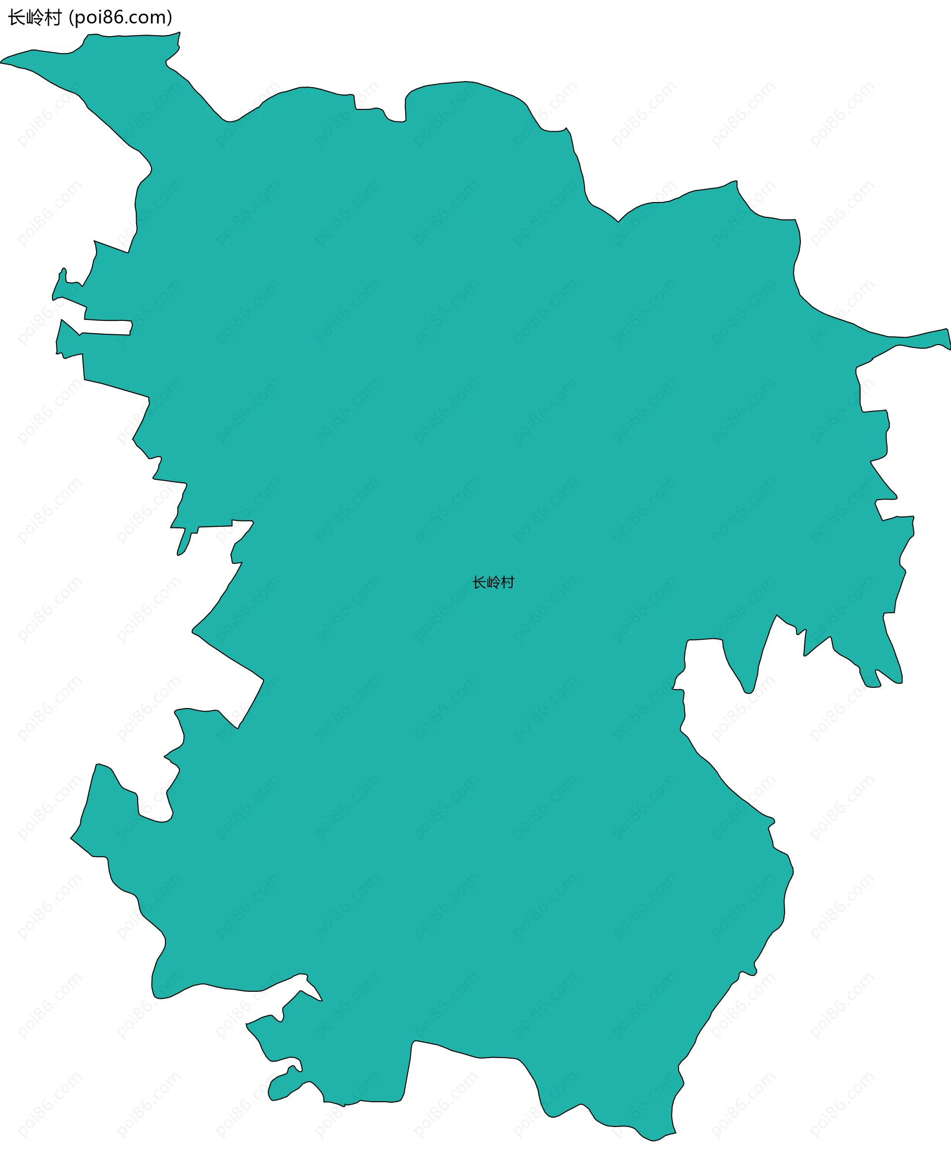 长岭村边界地图