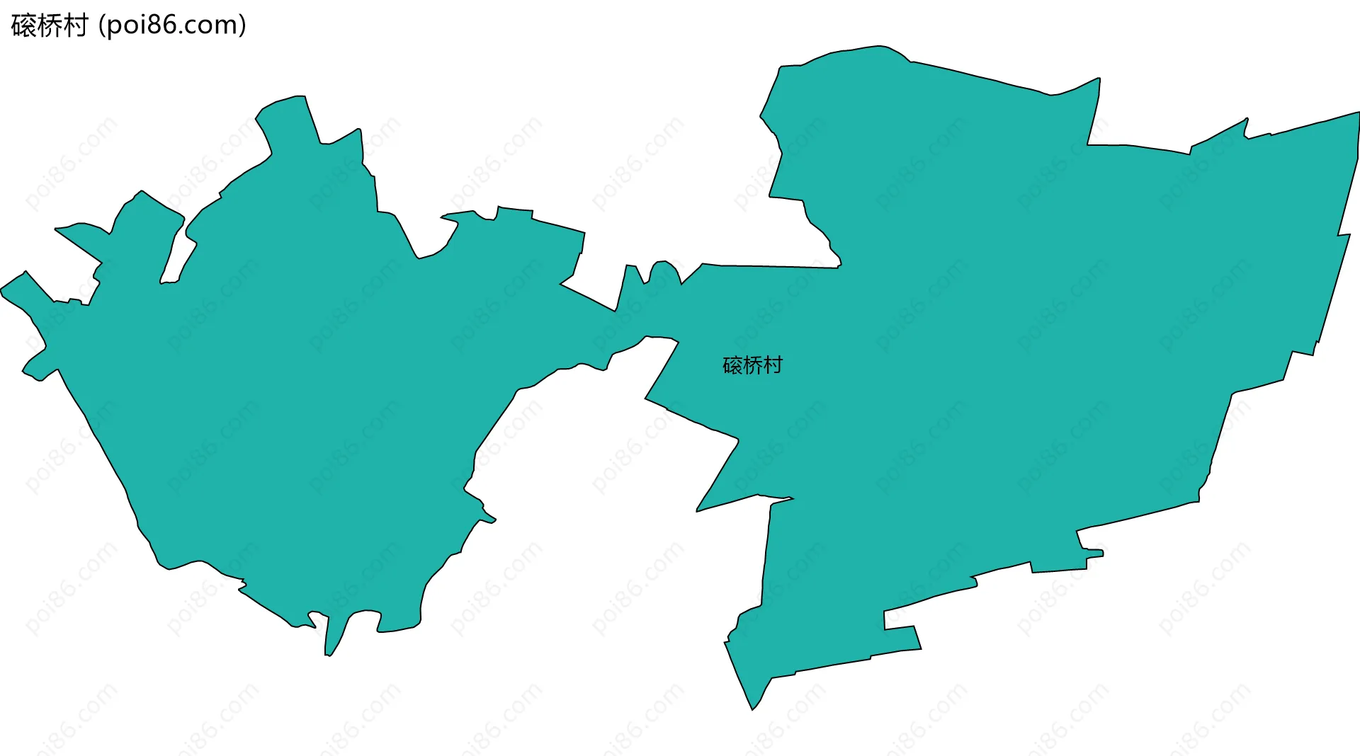 磙桥村边界地图