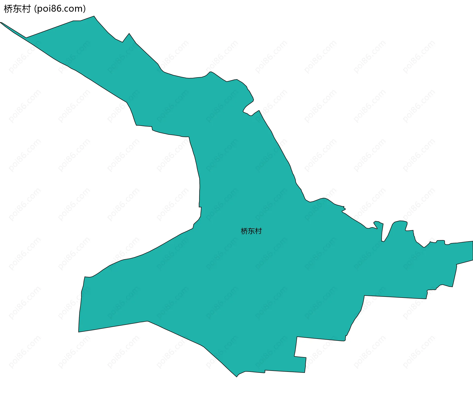 桥东村边界地图
