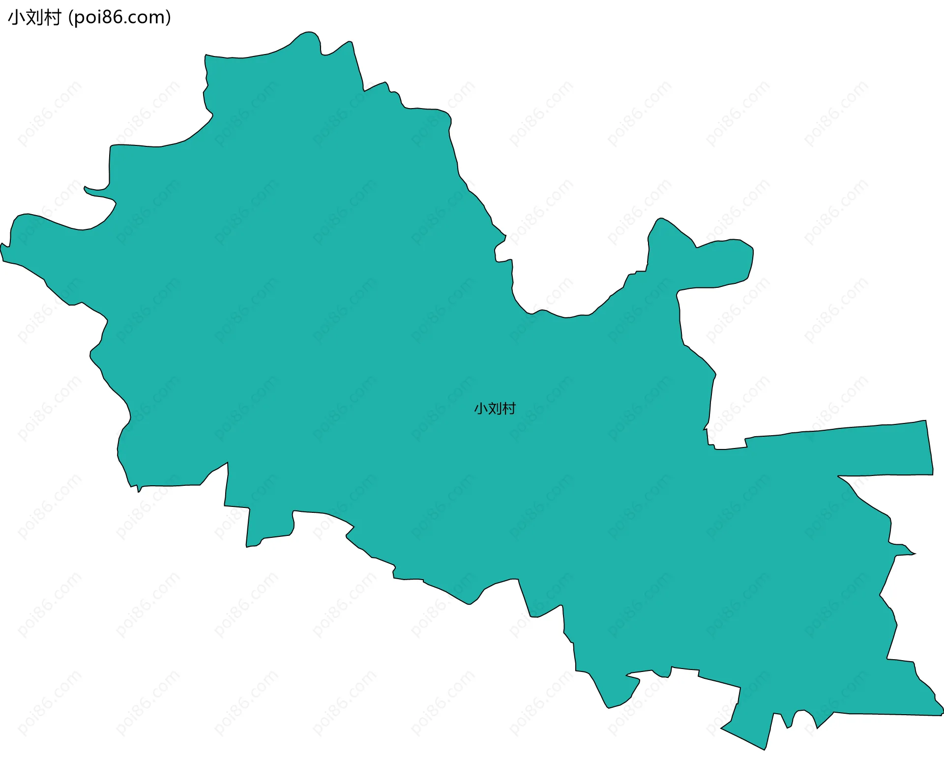 小刘村边界地图