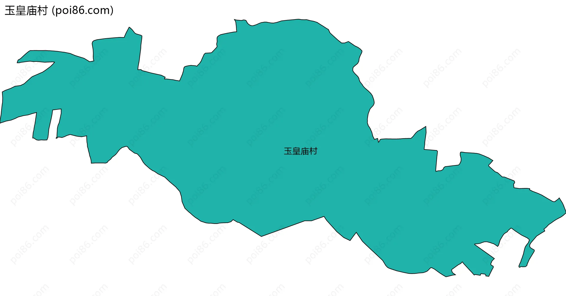 玉皇庙村边界地图