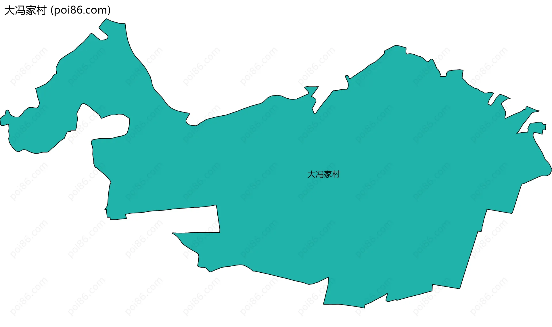 大冯家村边界地图