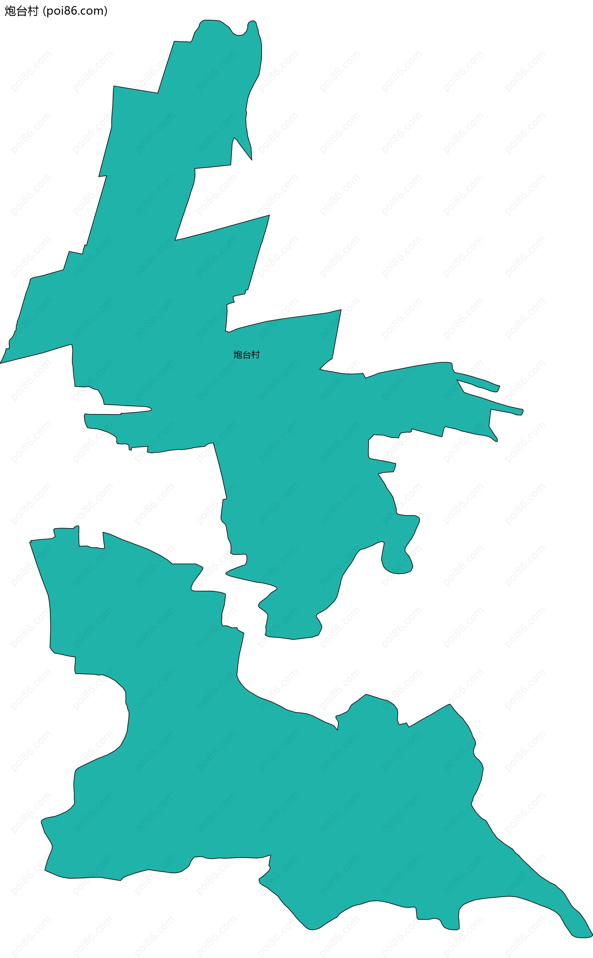 炮台村边界地图